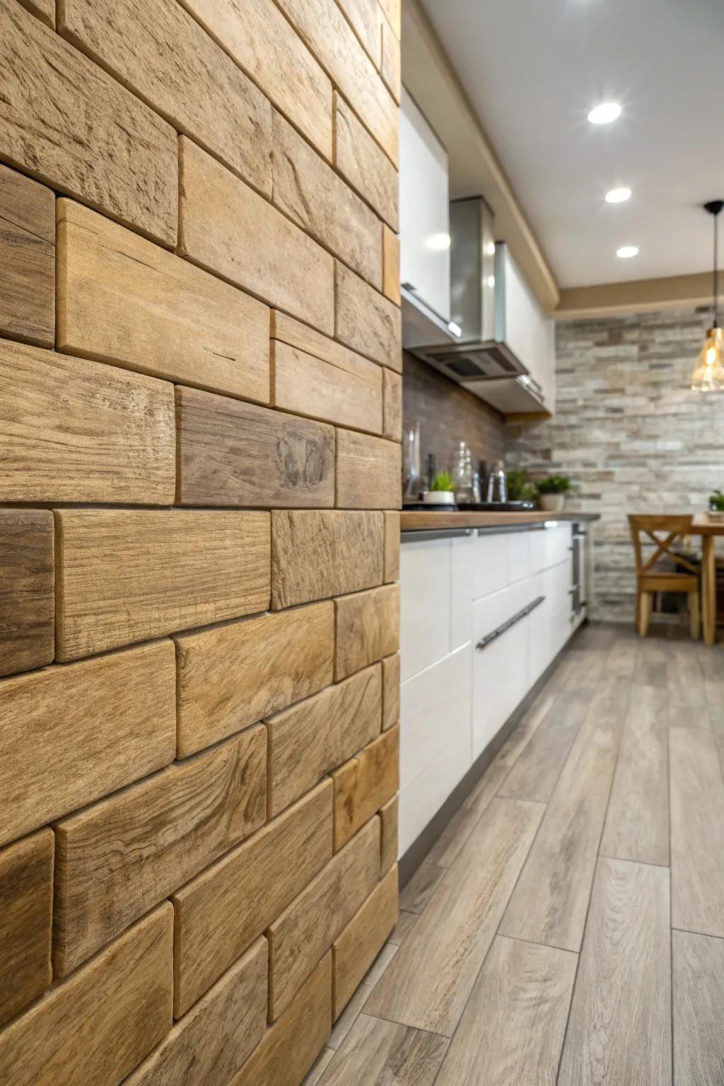Timber-simulated panels render a naturalistic ambiance with reduced servicing.