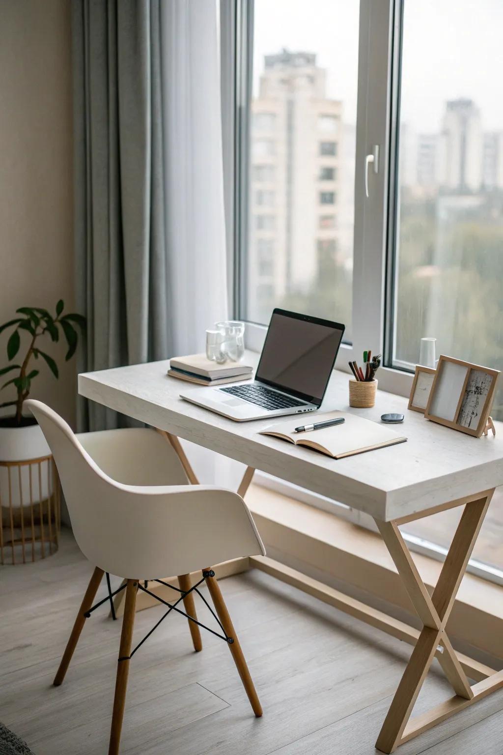 Sleek furnishings amplify the contemporary ambiance of your virtual meeting space.