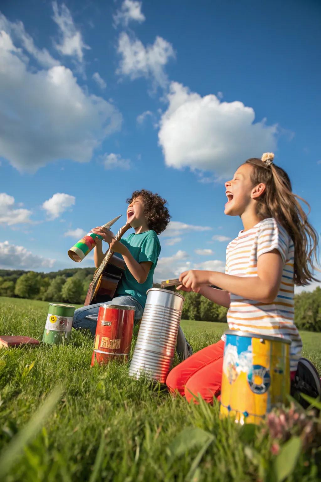 Let creativity flow with outdoor music setups.