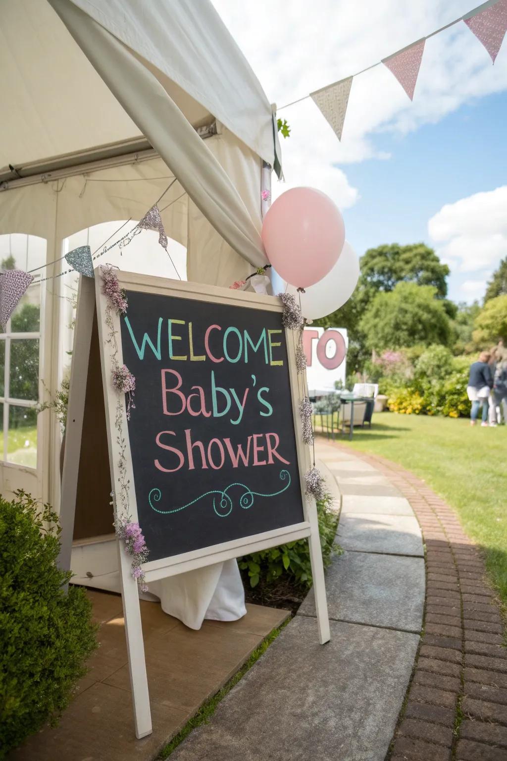 Charming signage adds a personal touch to the celebration.