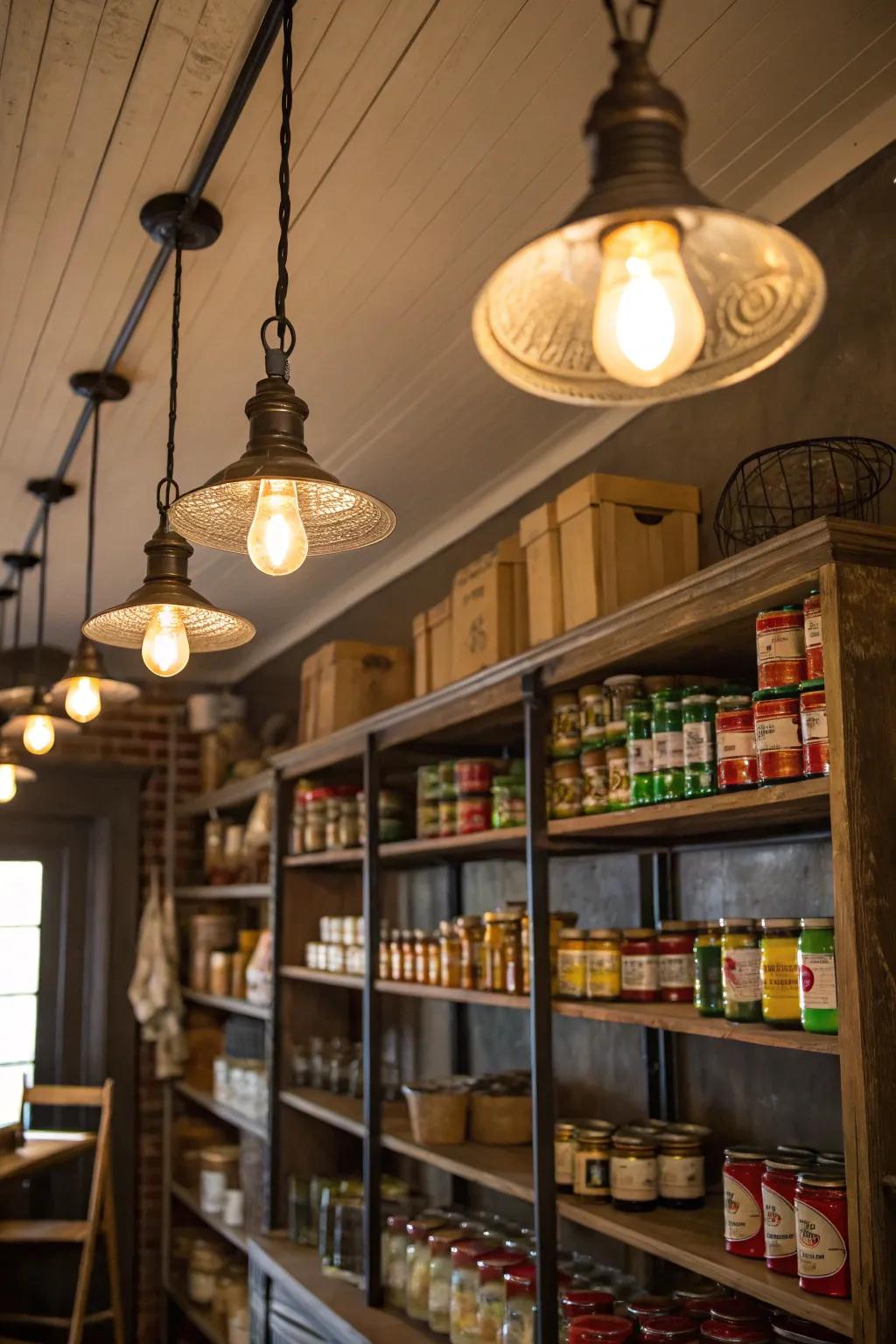 Timeless fixtures generate a nostalgic atmosphere.