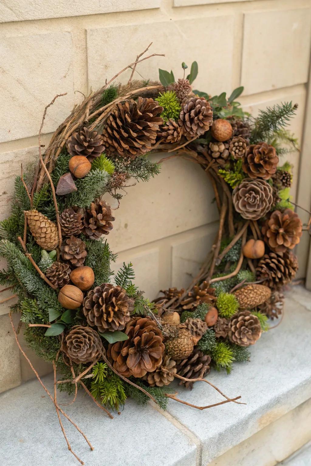Handcrafted pinecone designs bring a personal flair to gardens.