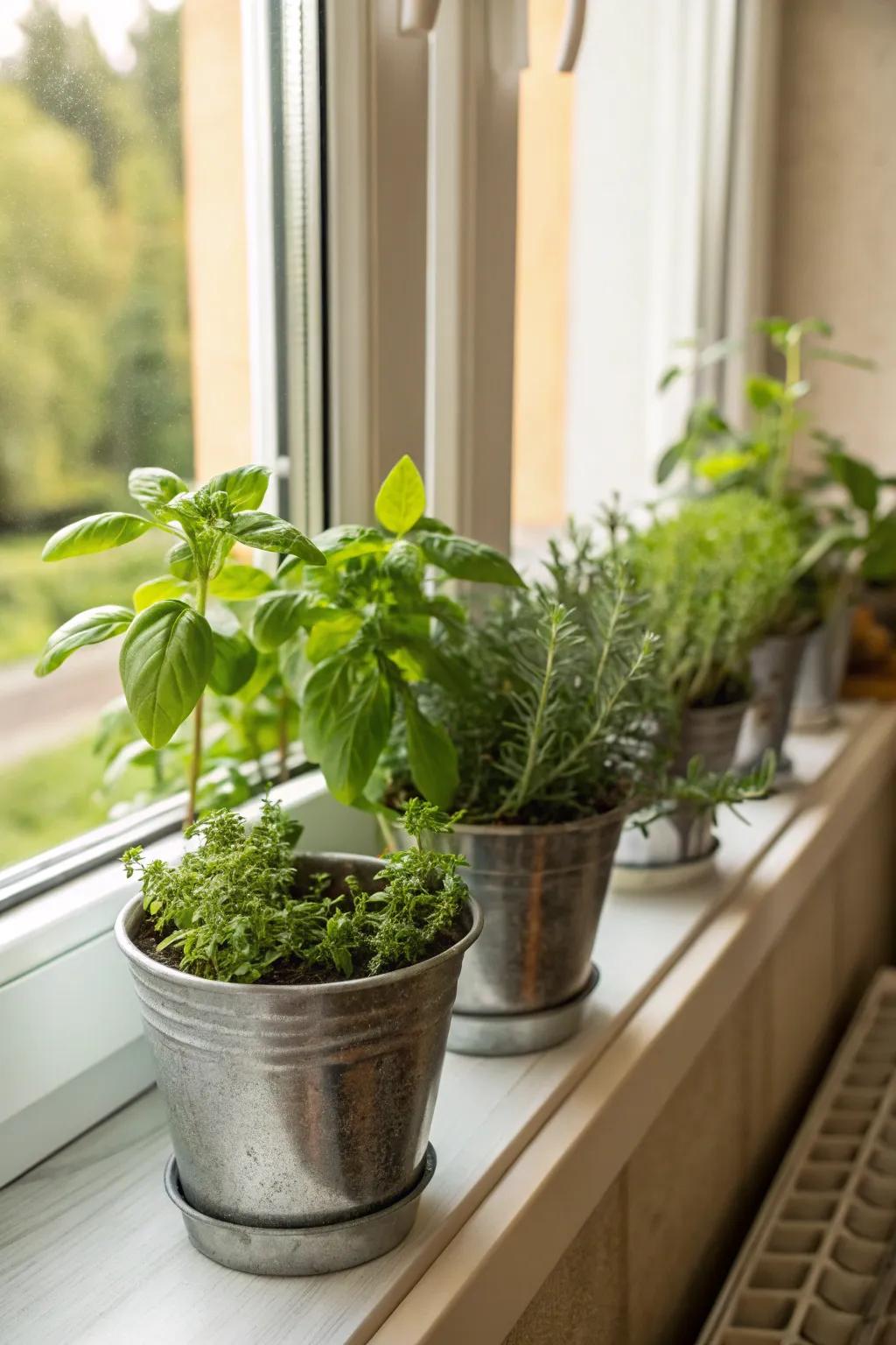 Enrich your culinary domain with a convenient herb garden.