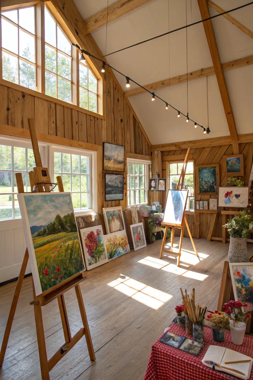 Allow your artistic side to show by building a pole barn creative zone.