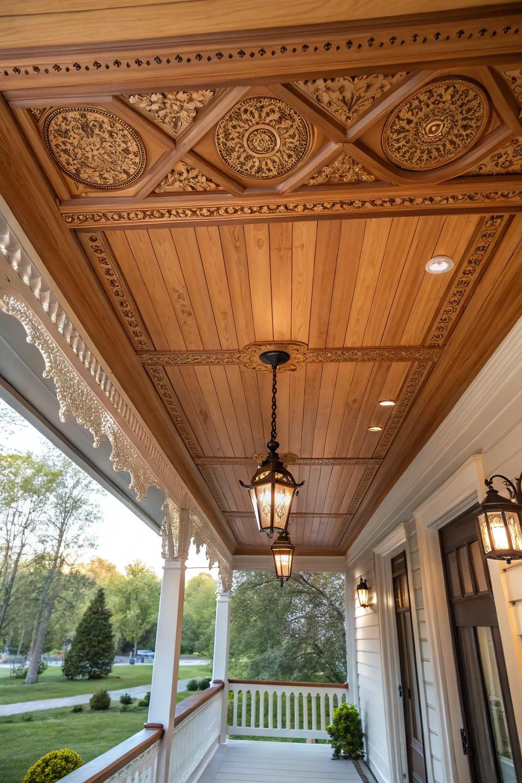 Sophisticated wood paneling for a warm ambiance.