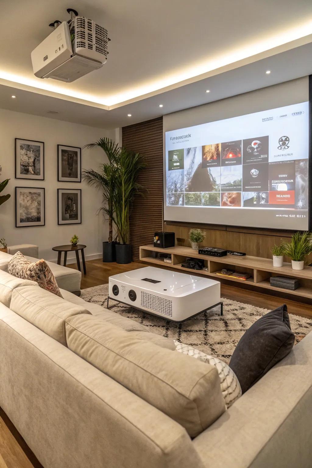 Intelligent projectors simplify the experience using onboard apps.