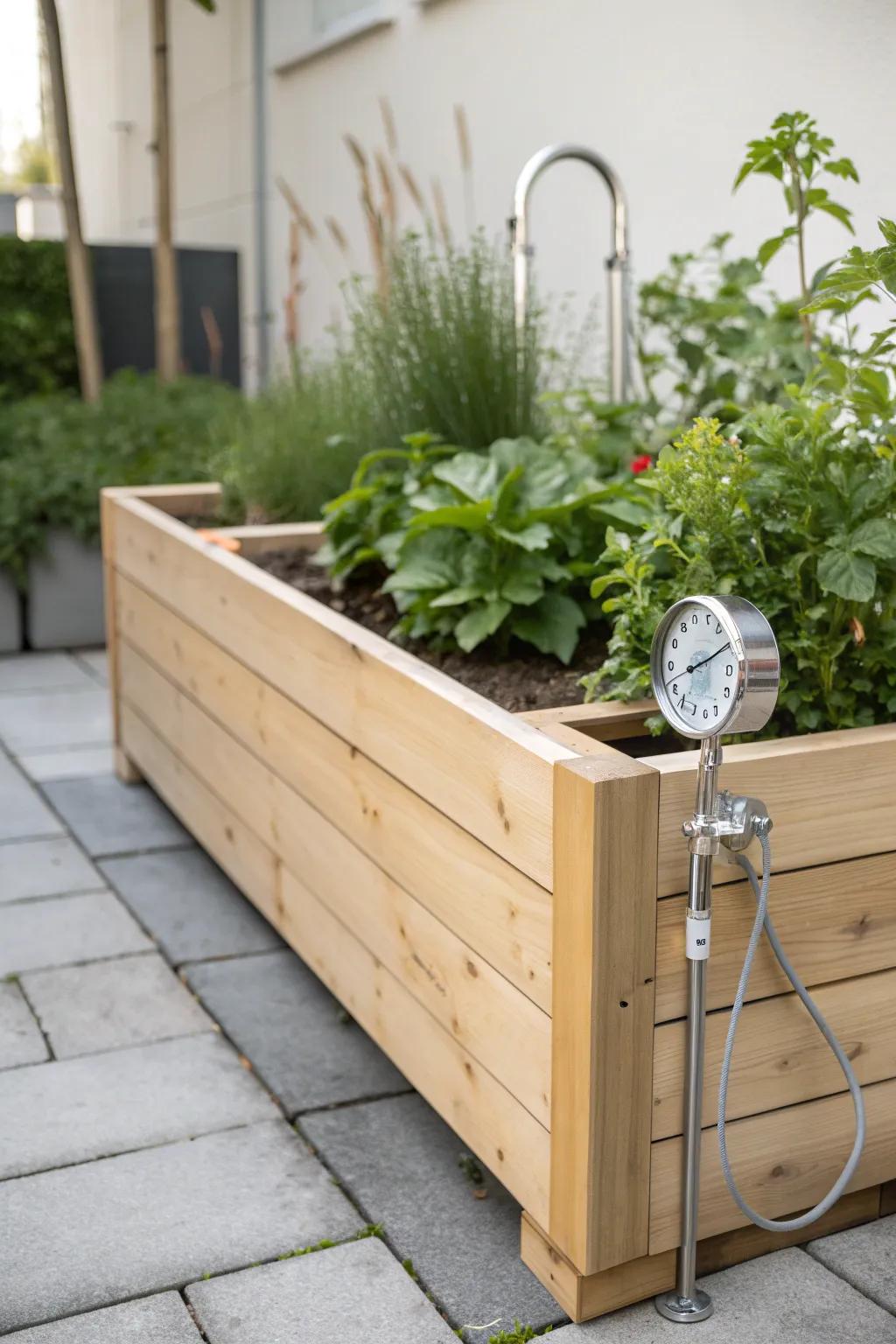 Effortless gardening with a touch of elegance: Embrace simplicity with a timed watering system.