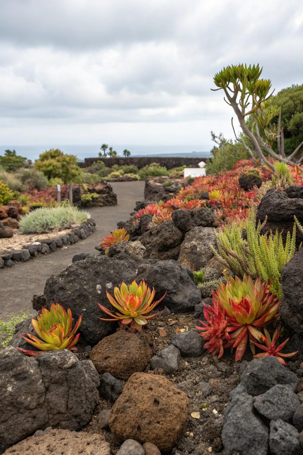 Volcanic rocks that pair well with all the succulents in your rock garden.