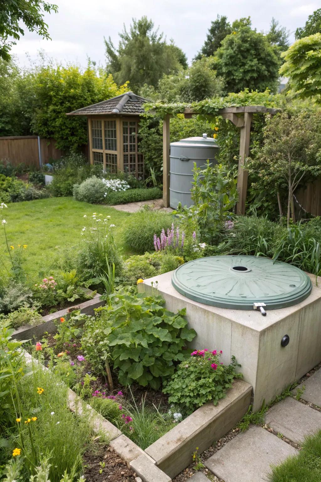 Planters present a dynamic method for hiding covers.