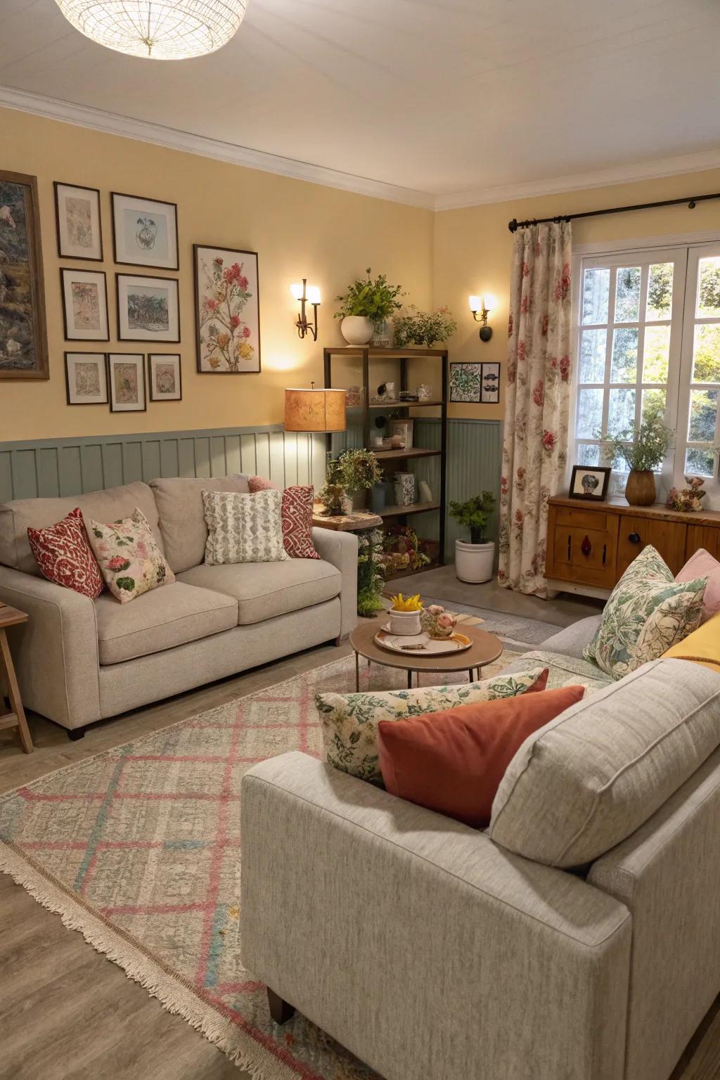 Design a family-friendly Sims 4 living room that caters to everyone.