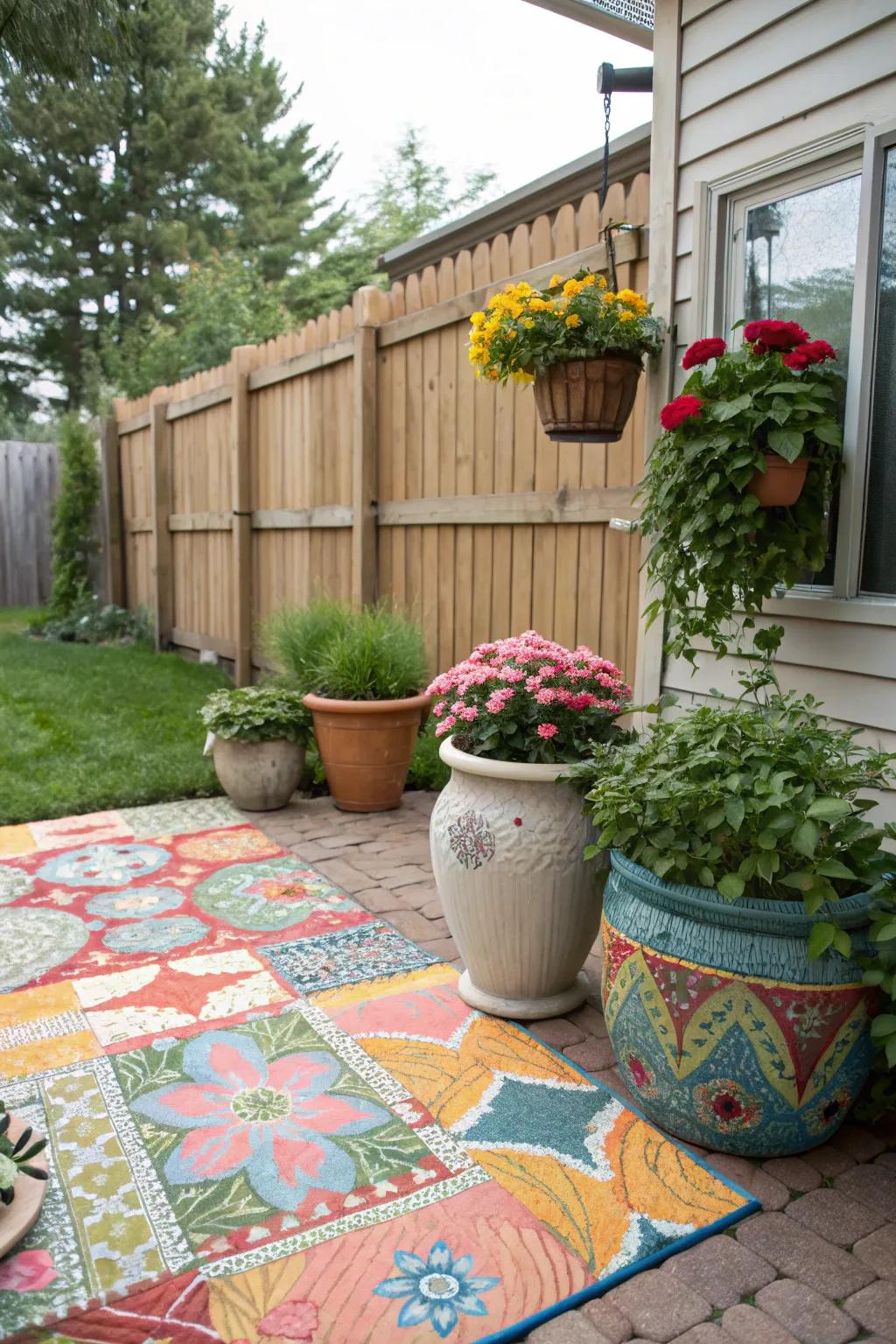 Decorative accents give your backyard a personal touch.