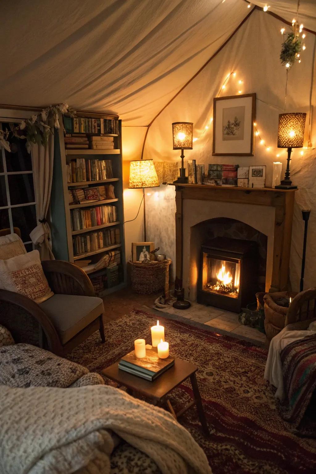 Layered illumination enhances ambiance and highlights features.