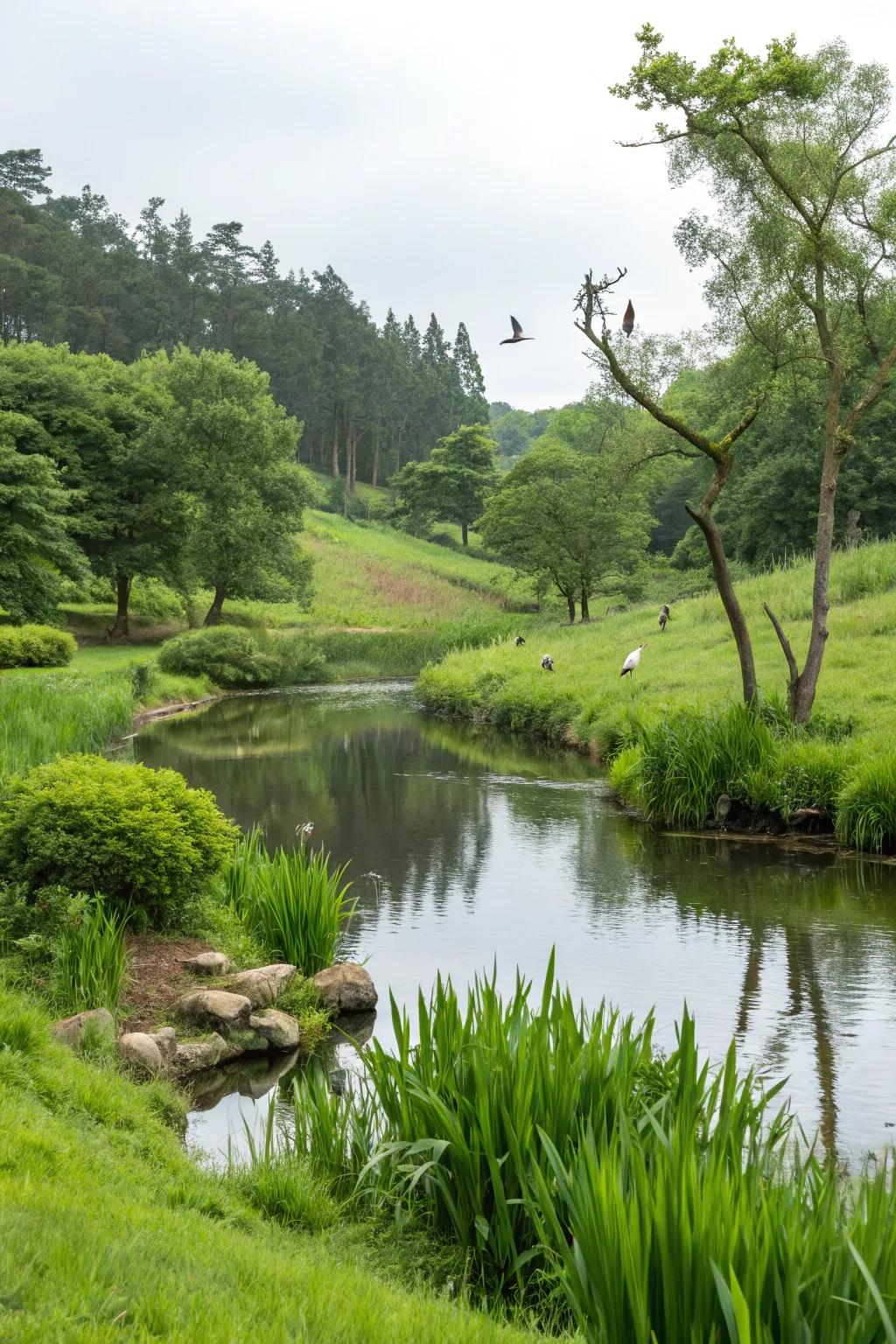 A pond designed for local fauna delivers a refuge for nature's guests.