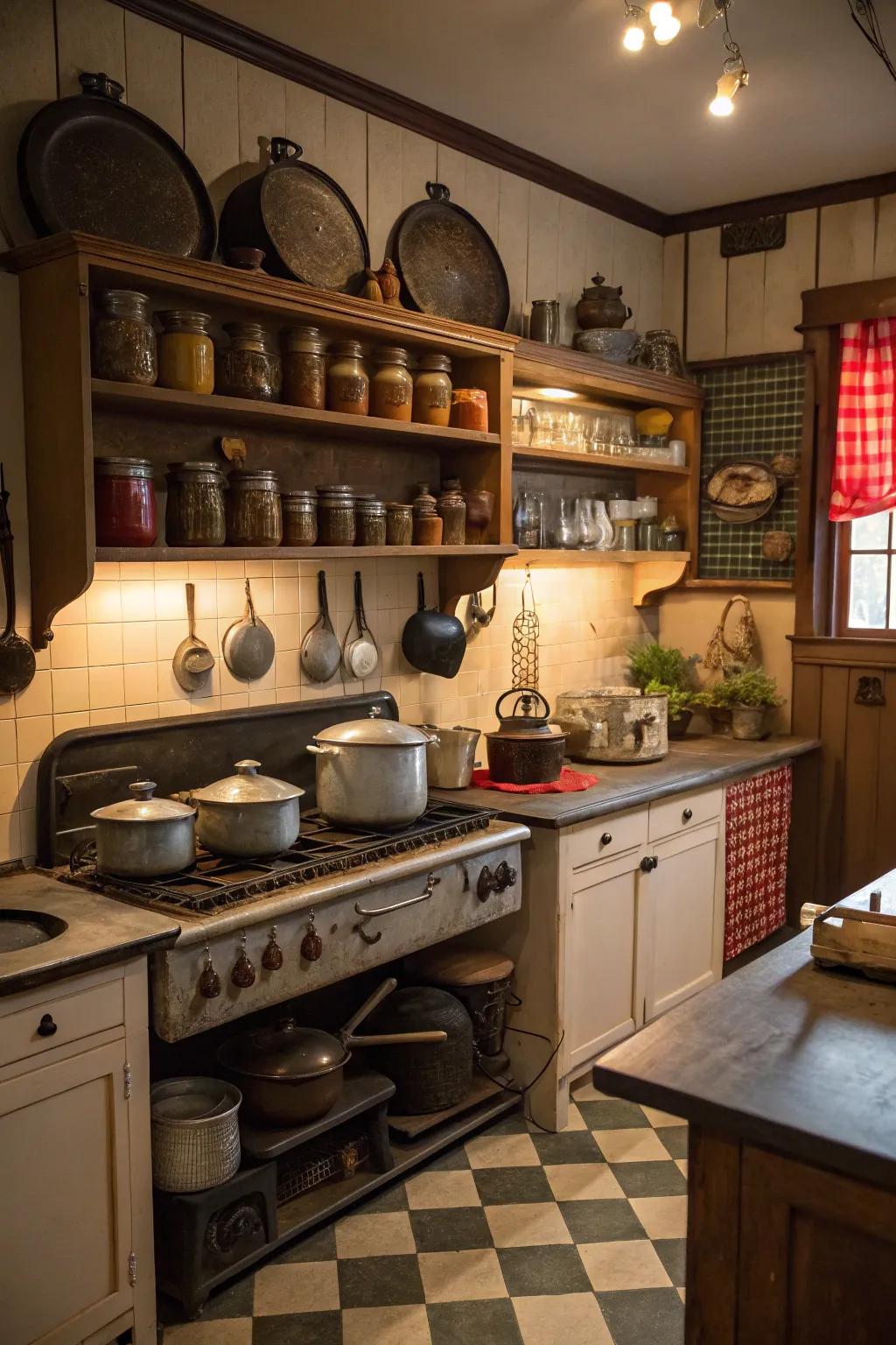 Vintage touches add a sense of history and charm.