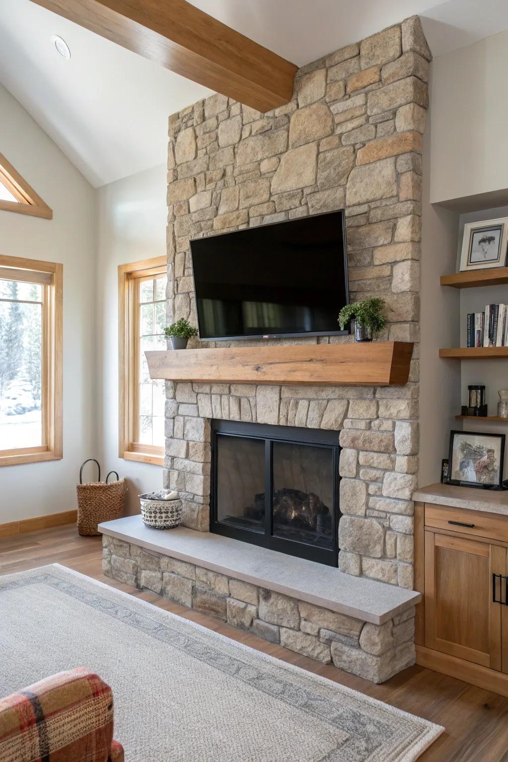 Elevate your blueprint via a drifting mantel presenting a streamlined and contemporary impression.