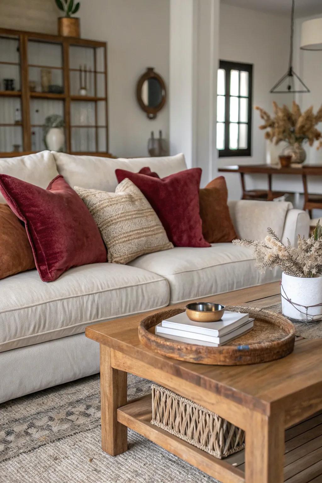 A tapestry of textures bringing the room to life.