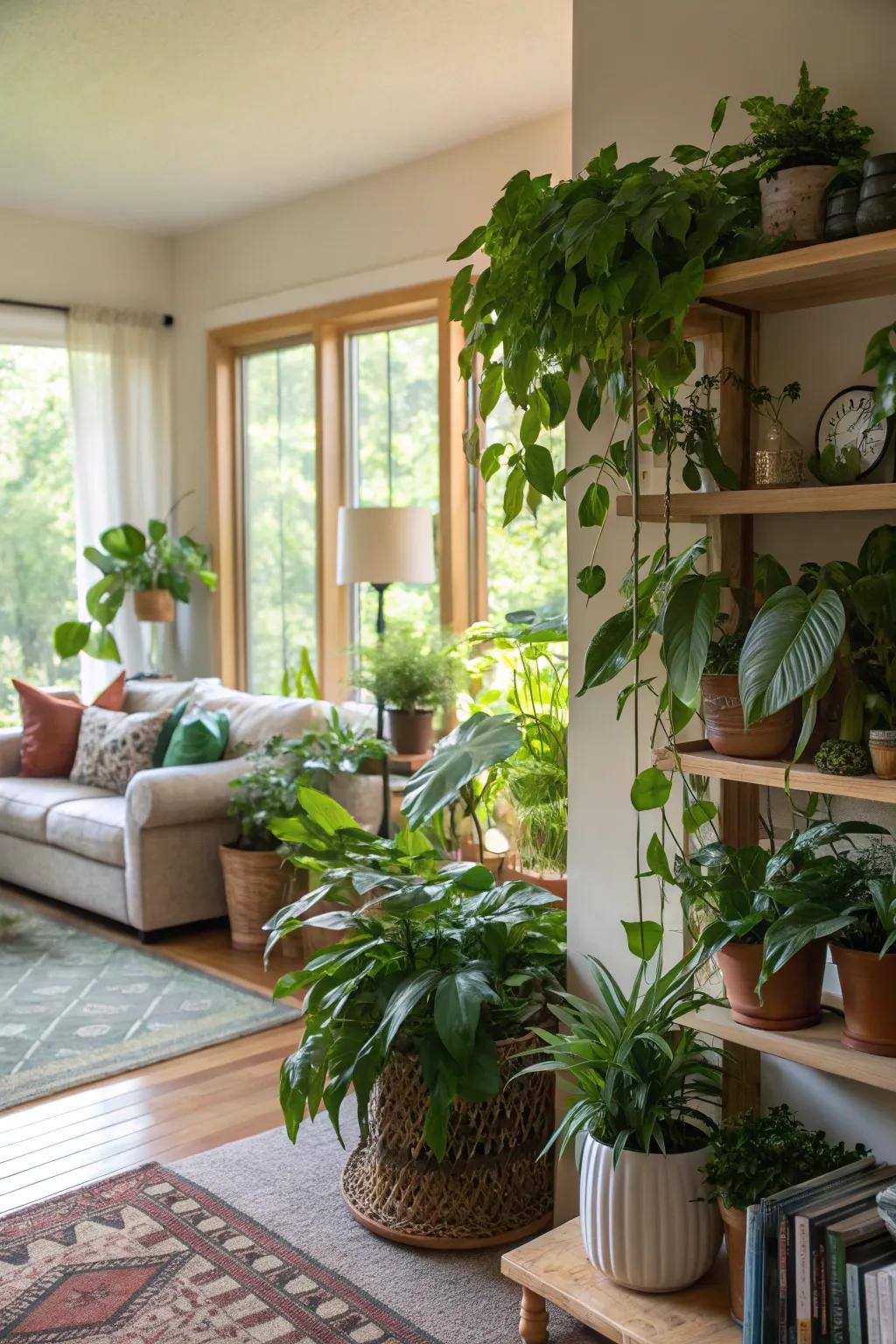 Foliage breathes life into the union of classic and contemporary forms.