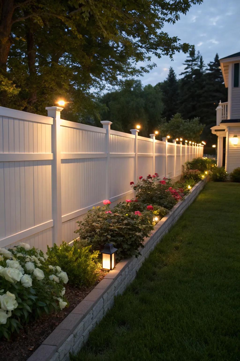 Focus lamps can cause key garden attributes to stand out.