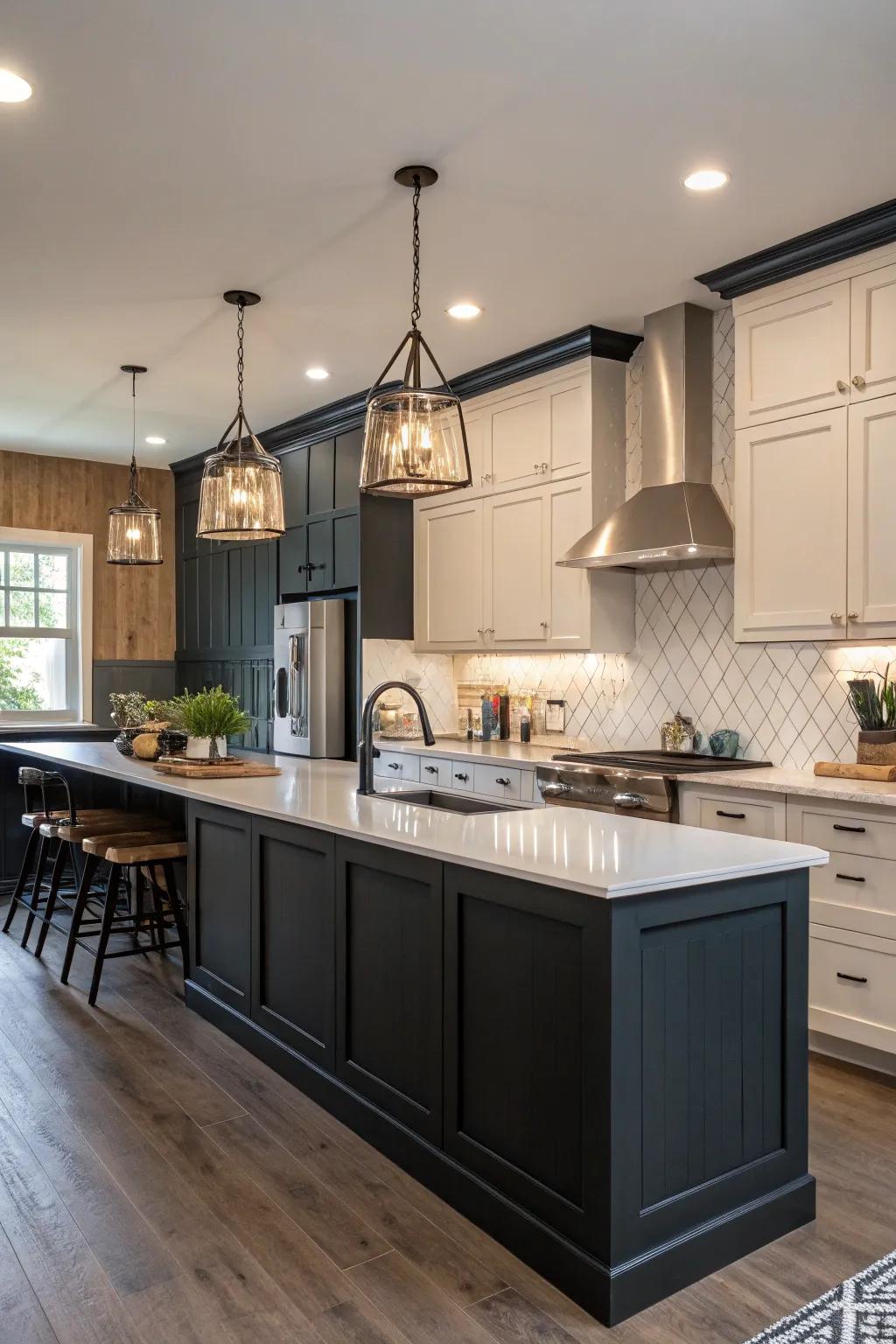 Achieve drama with contrasting color schemes