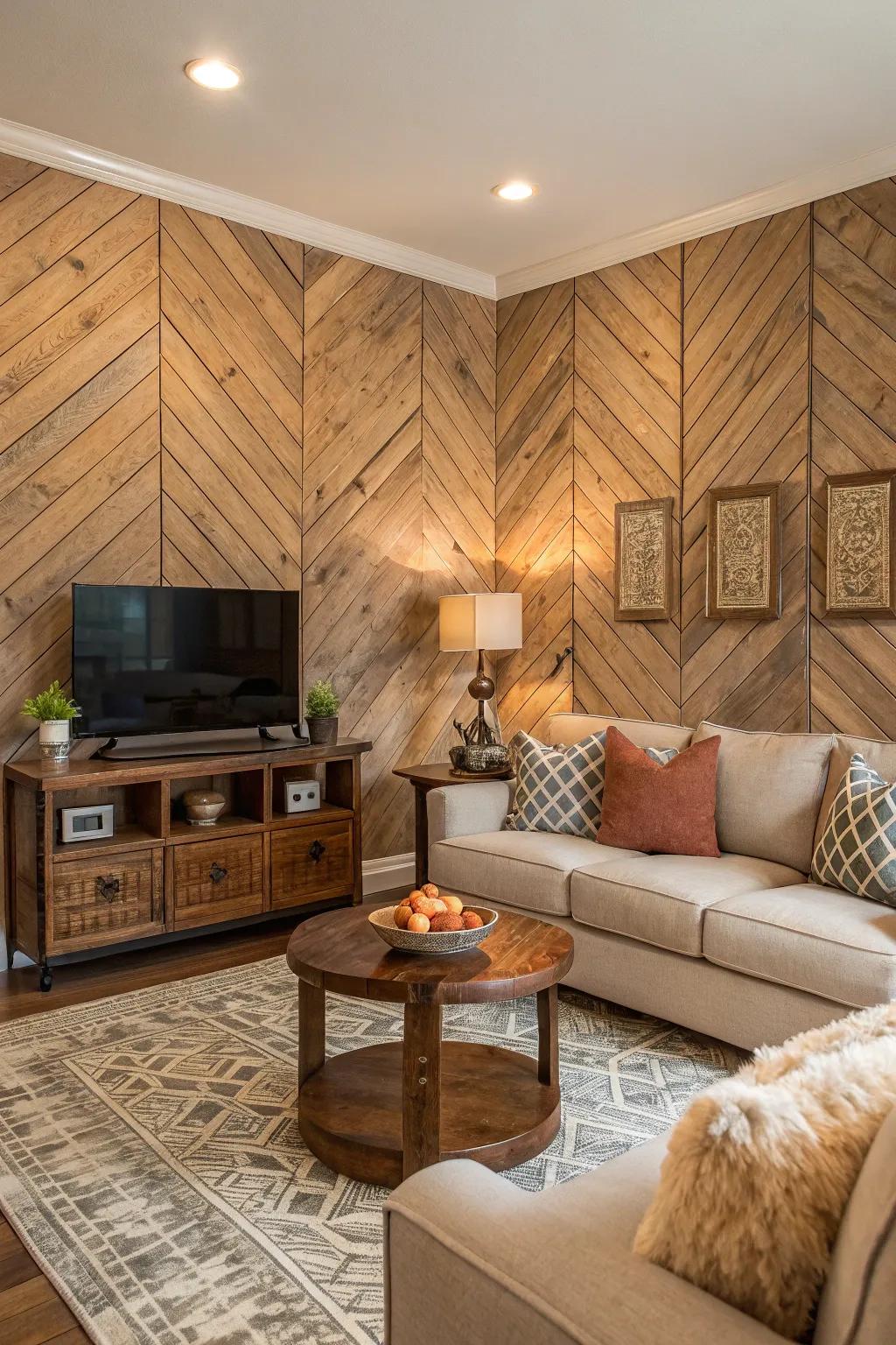 Textured walls add depth and interest to any living space.