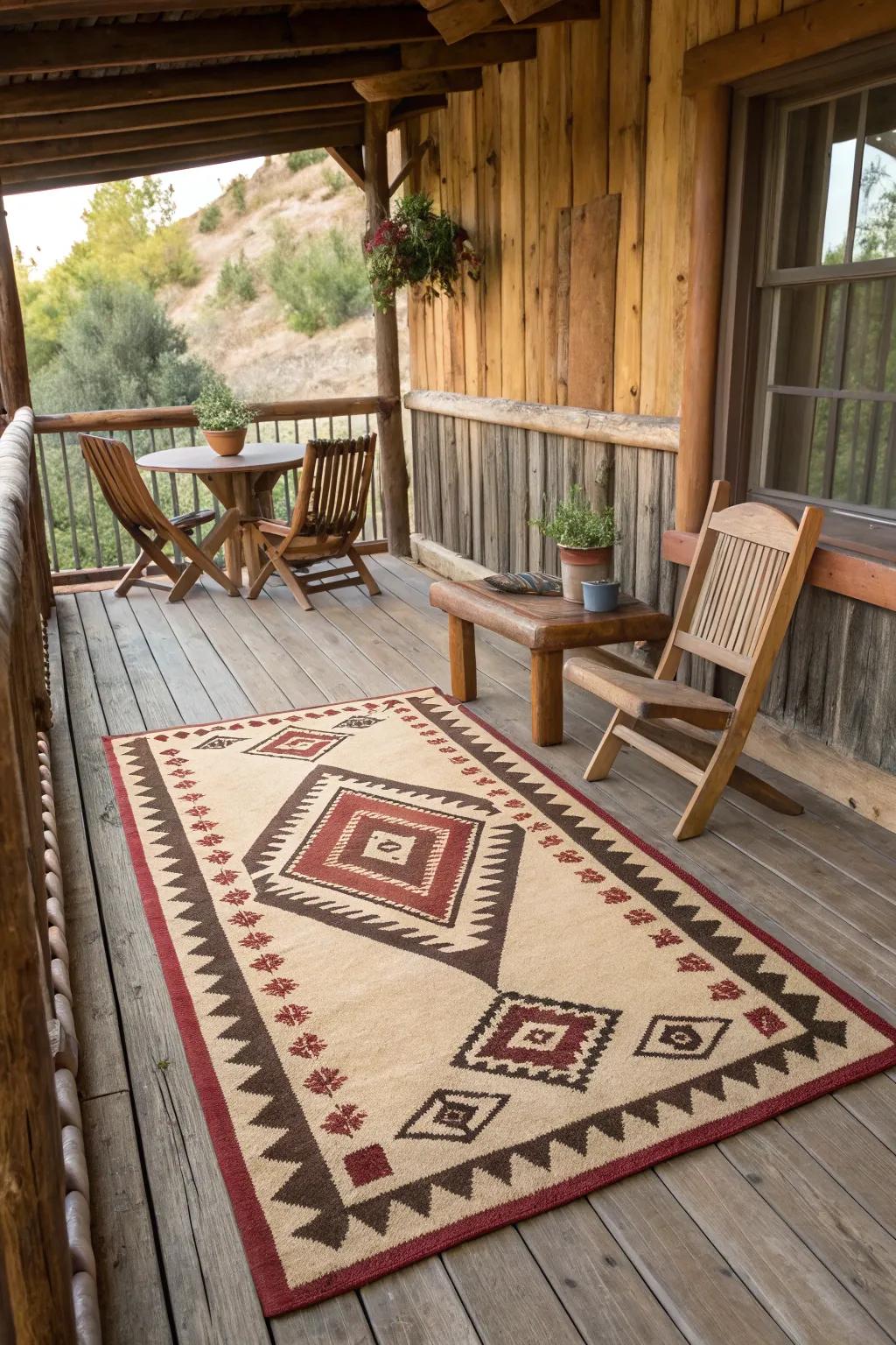 Styled deck coverings inject color and feel.