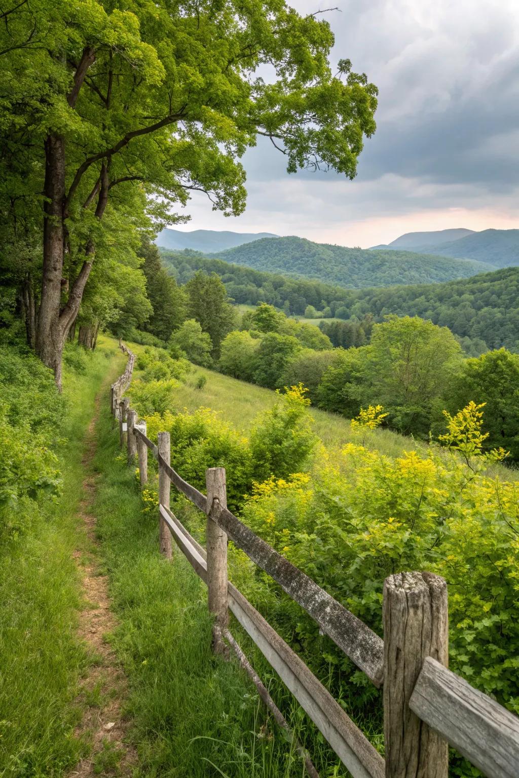 Fences that blend naturally with nature create unified outdoor areas.