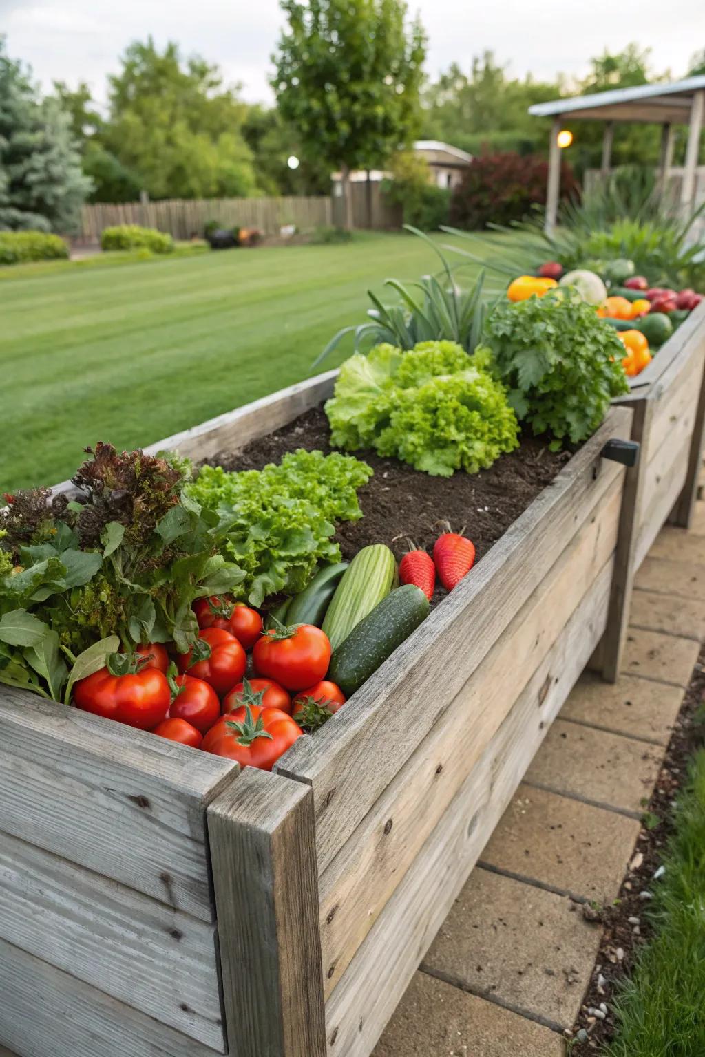 Elevated beds provide ease and comfort.