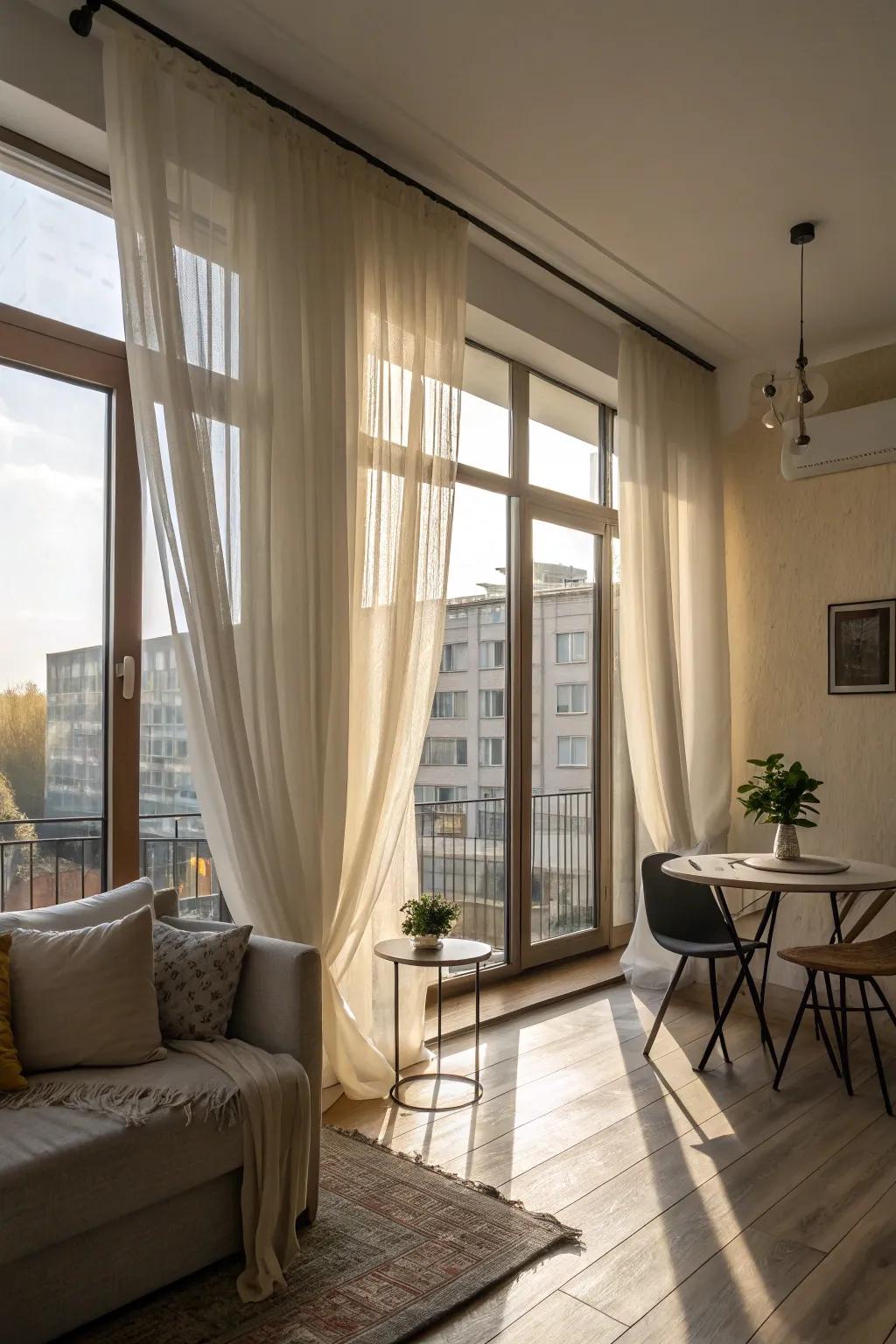 Sunlight makes small spaces brighter and bigger.