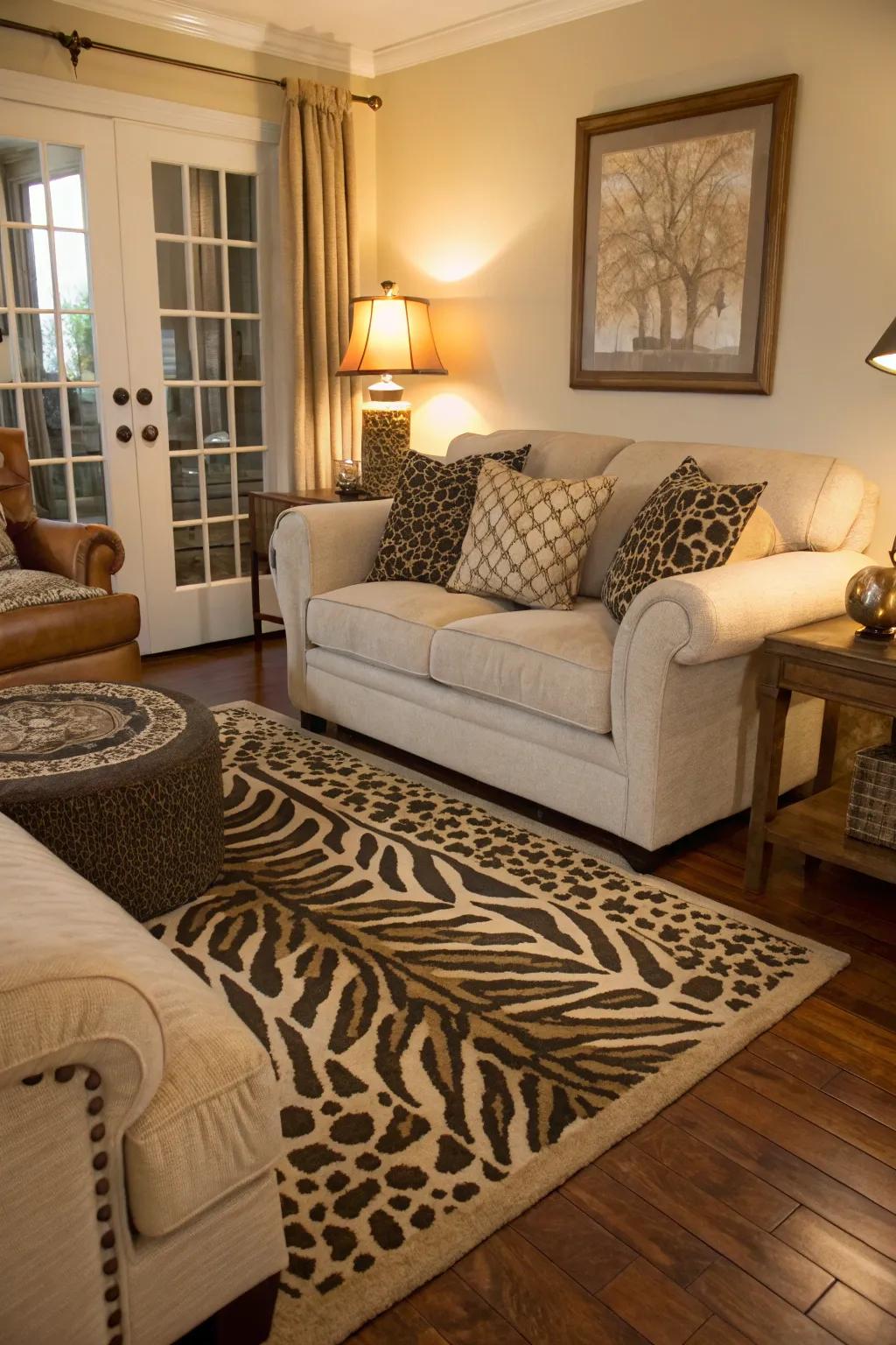Animal prints introduce an adventurous and exotic flair to your decor.