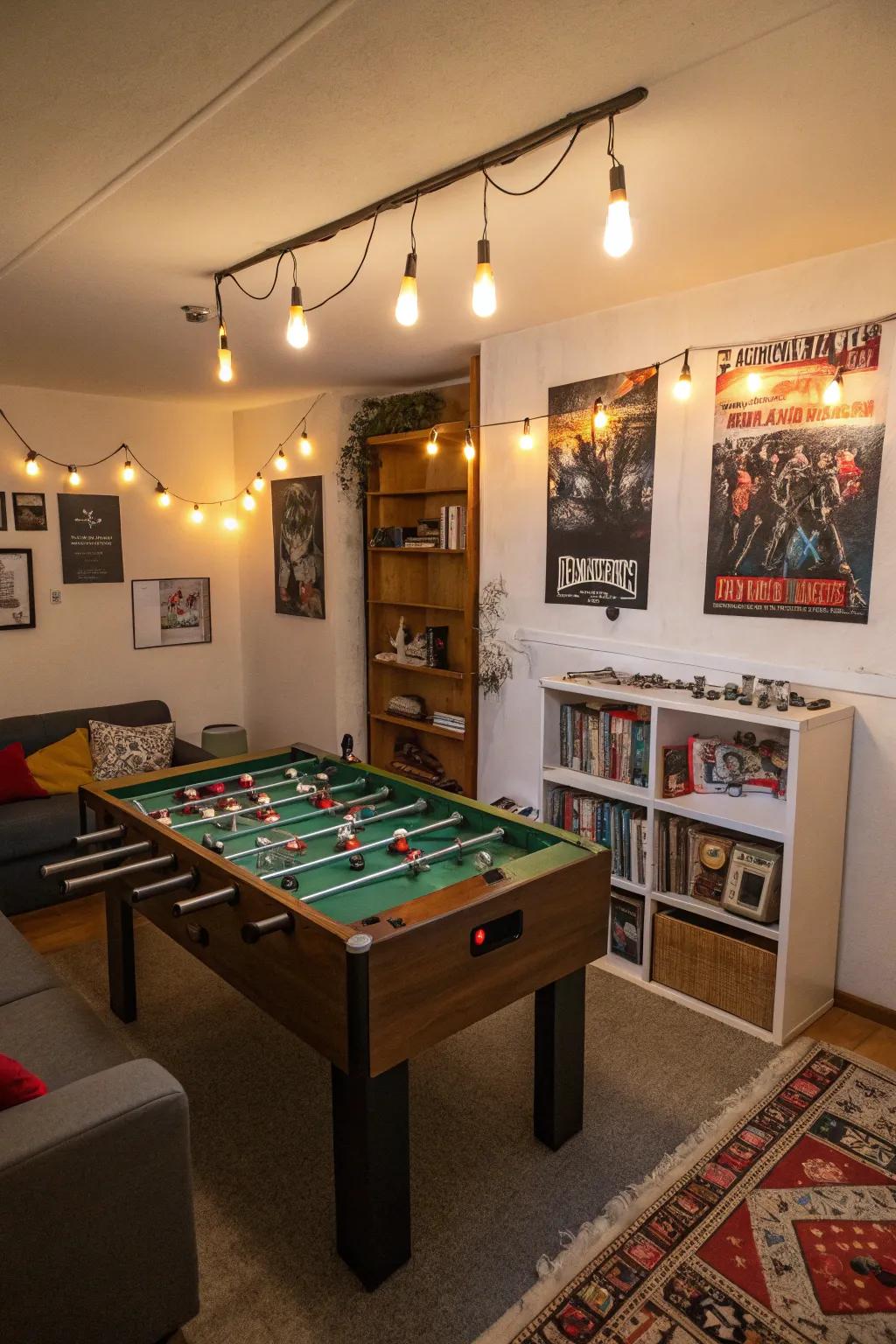 Game tables introduce a lively dynamic to your apartment game room.