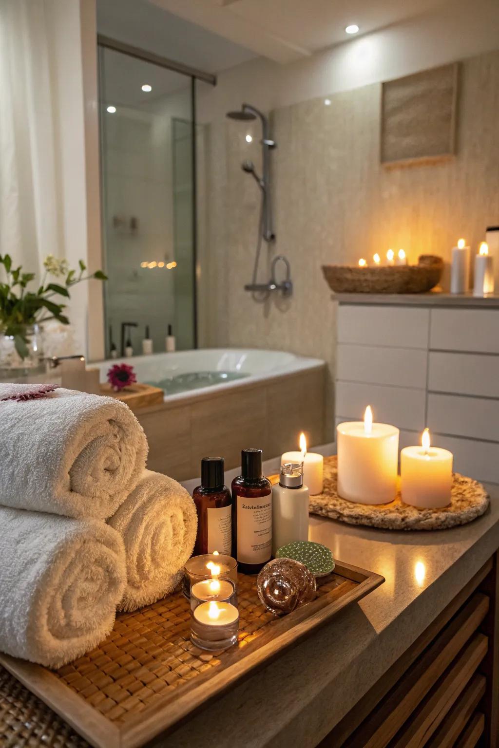 Indulge in a relaxing spa night at home.