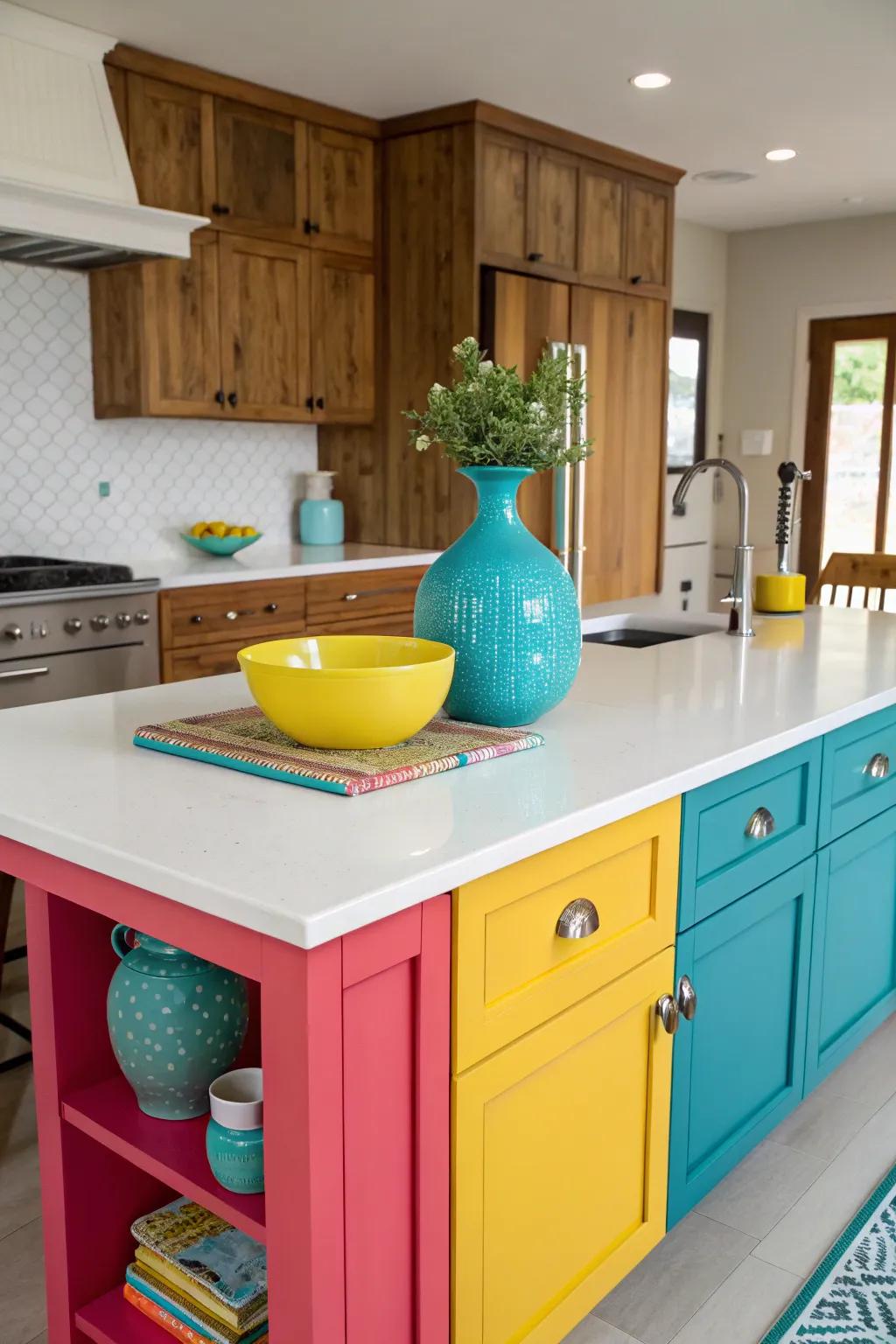 Bold colors breathe life into your kitchen's design.