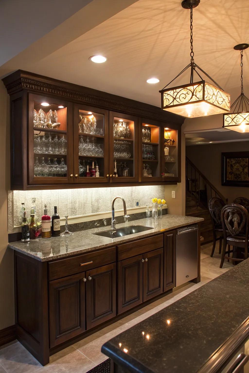 Set the mood with artistic lighting.