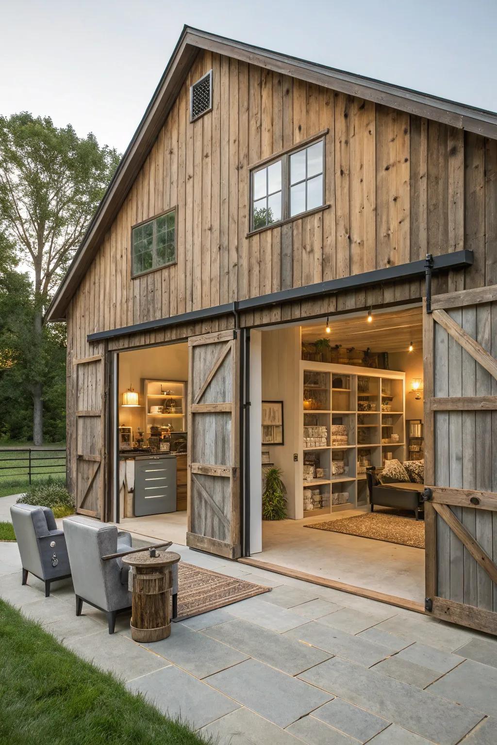 Mixed-use barns integrate practicality with versatility.