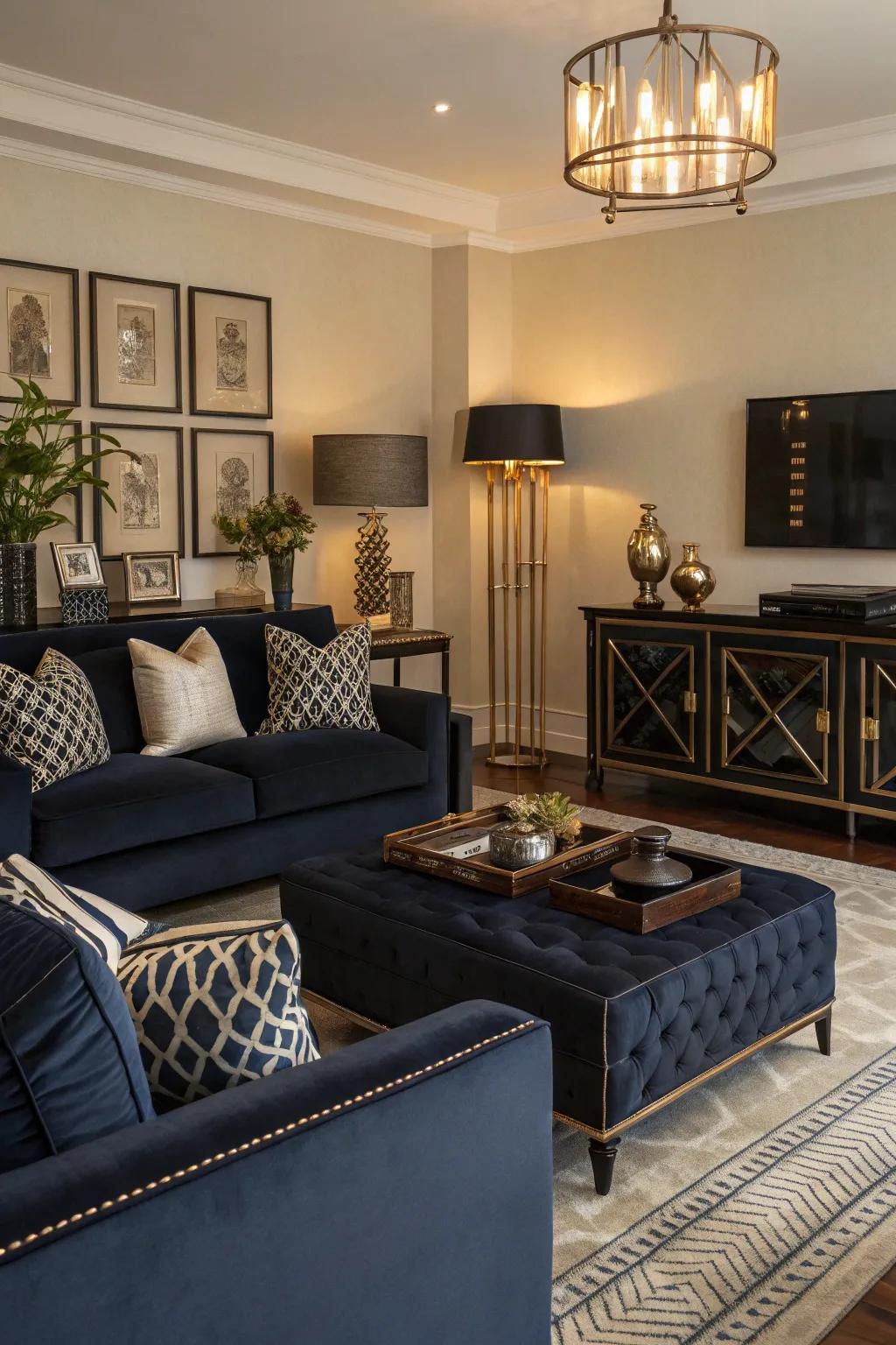 Thoughtful illumination enhances the colors and textures.