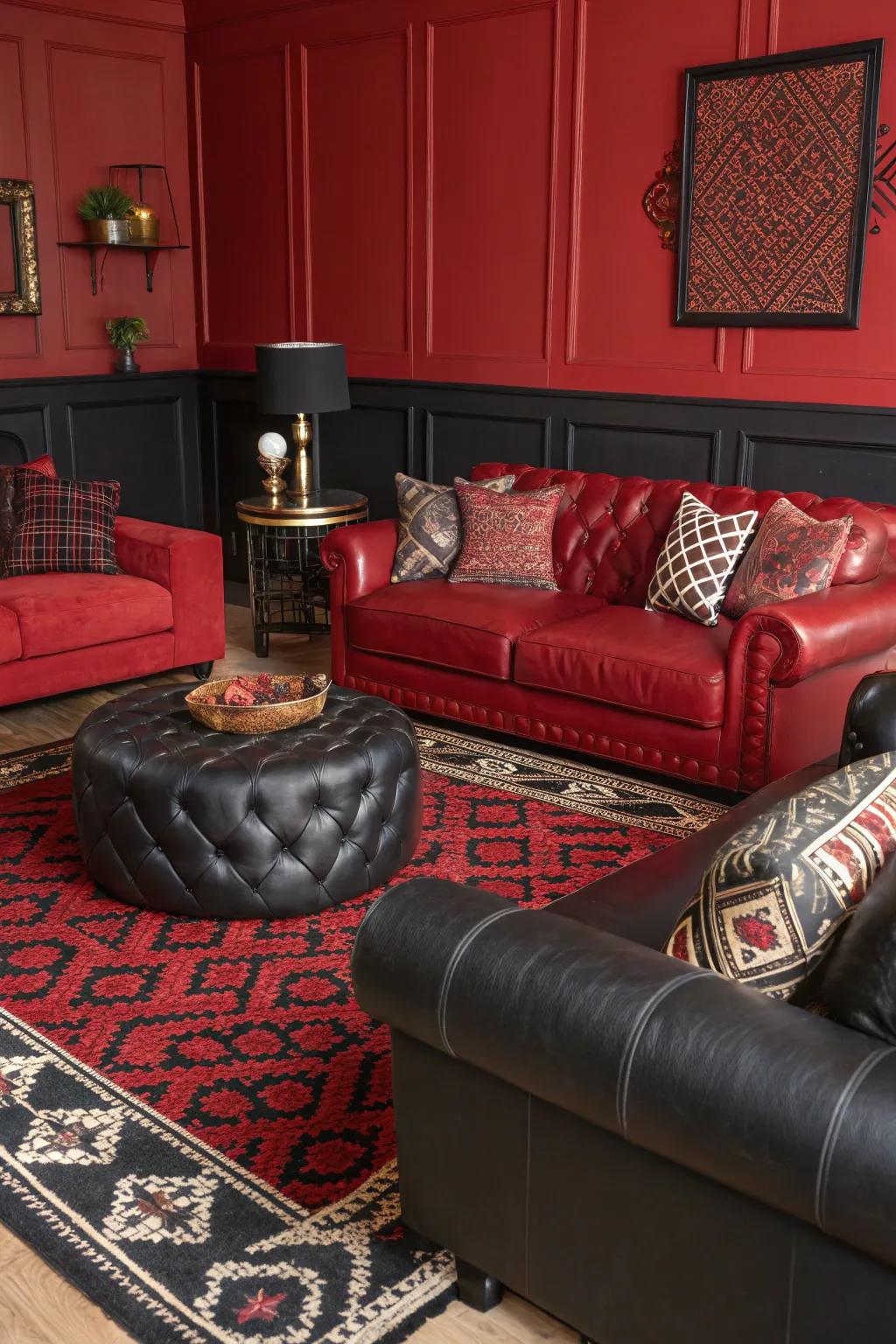 Textures and designs inject visual interest.