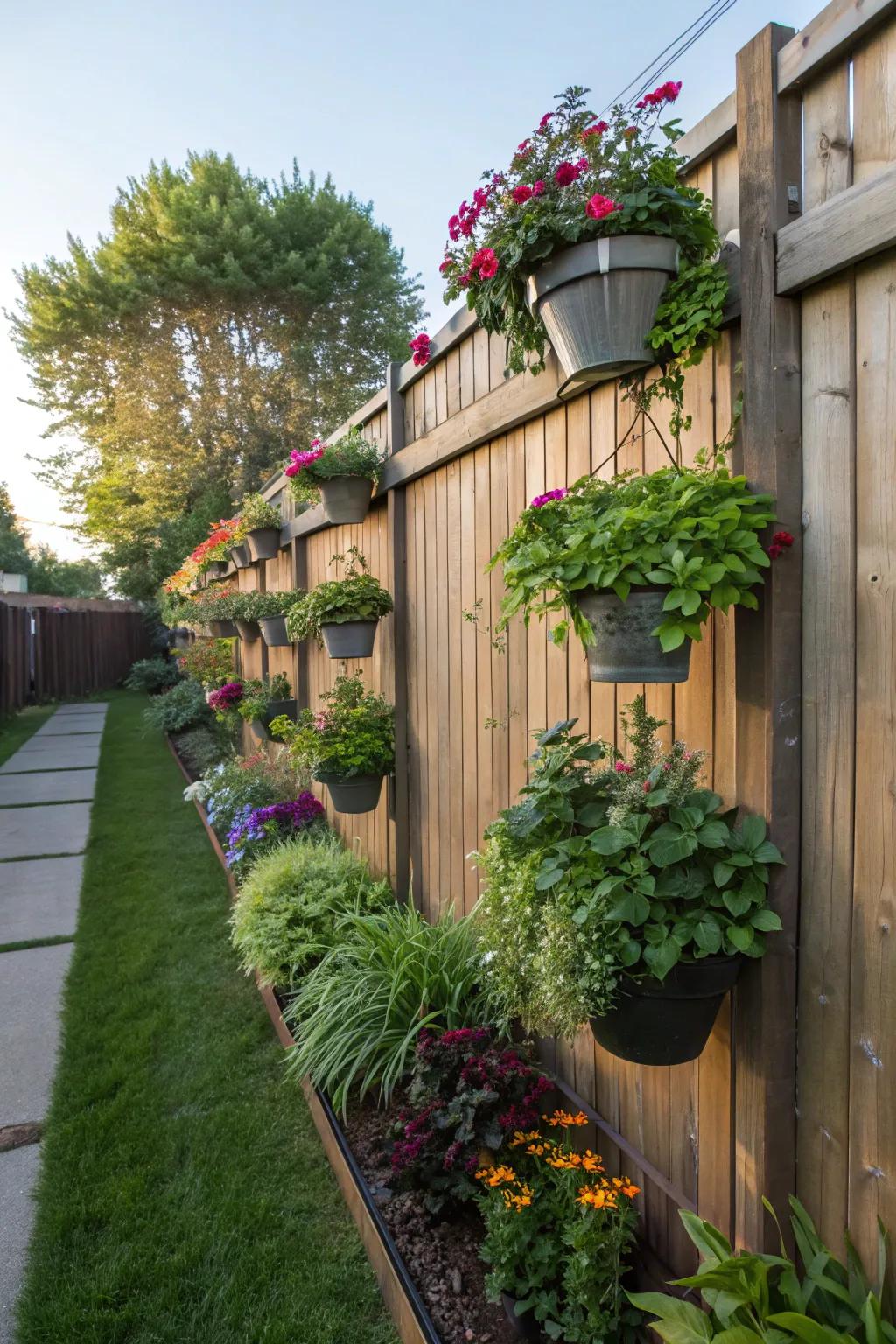Vertical gardens maximize space and introduce greenery.