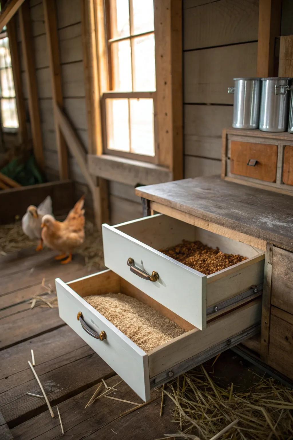 Elevate your chicken coop with stylish and functional feeding stations.