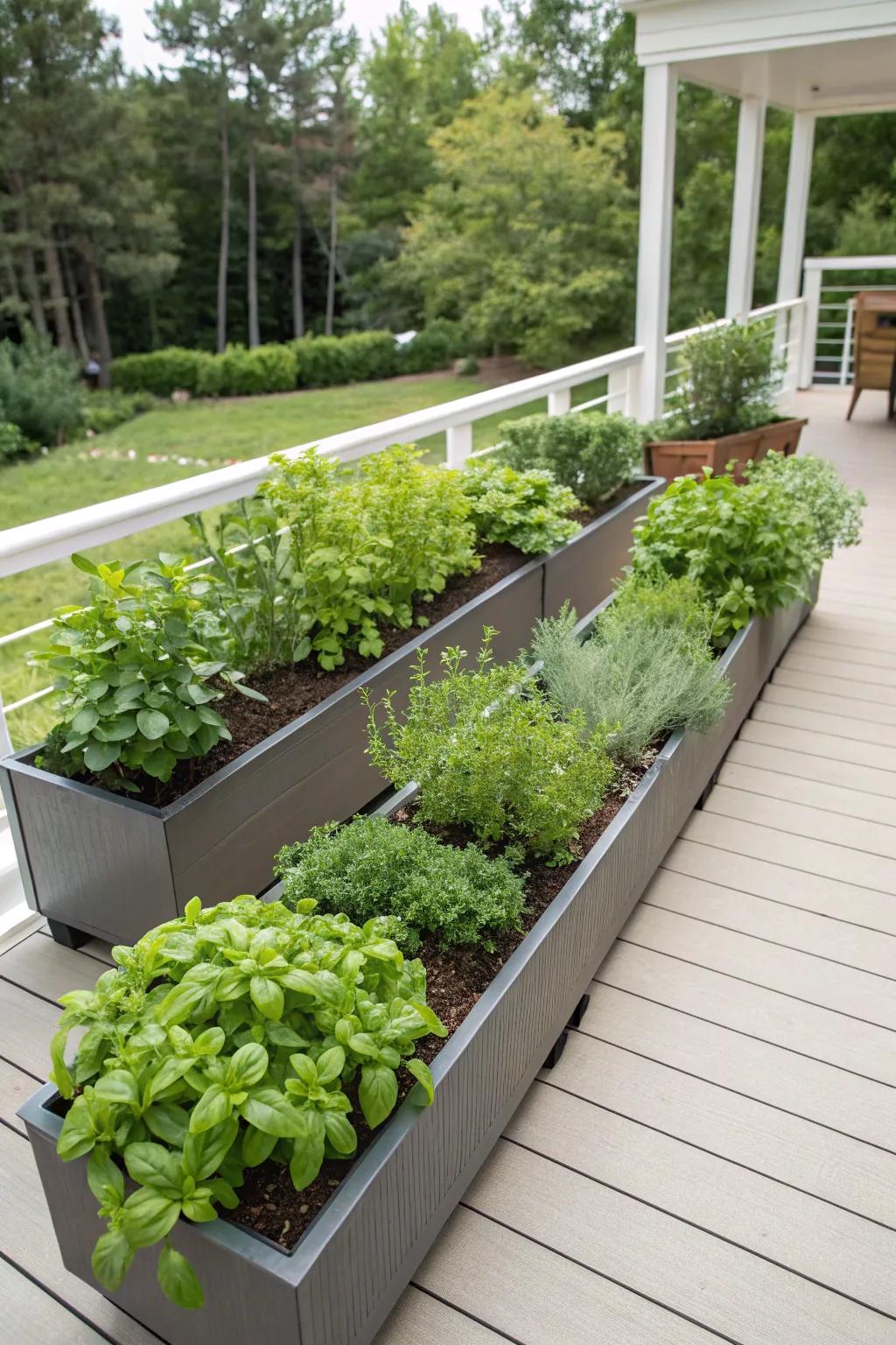 Maintain your herb display organized with a strategic design.