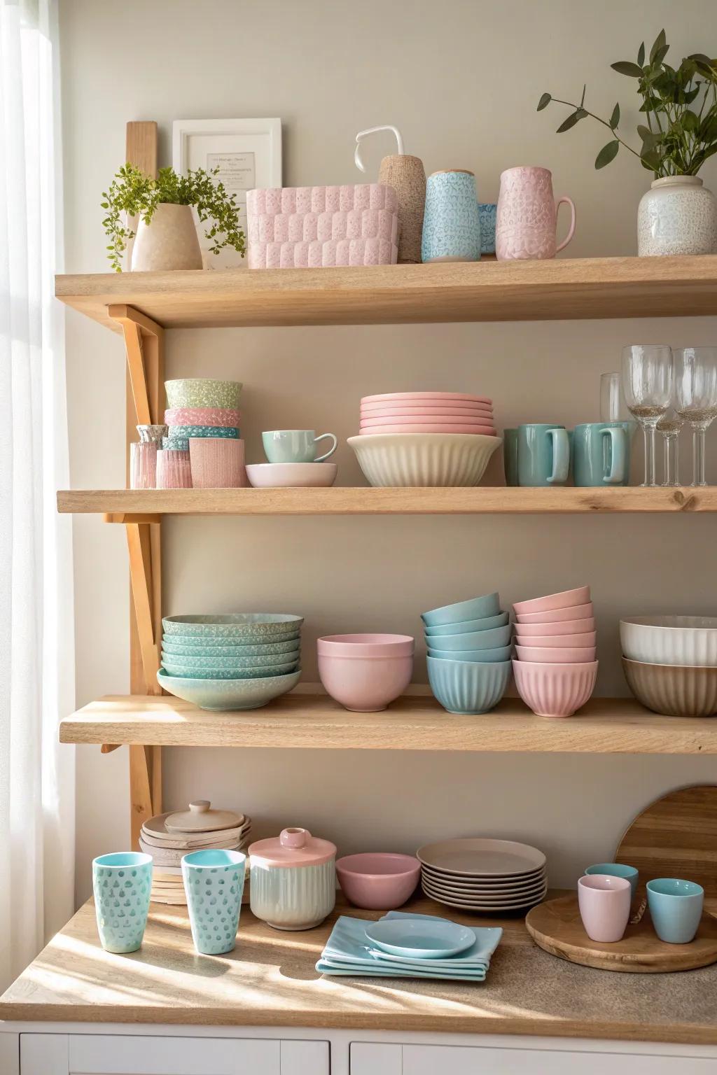 Transform your kitchen with the magic of color coordination – where simplicity meets elegance!