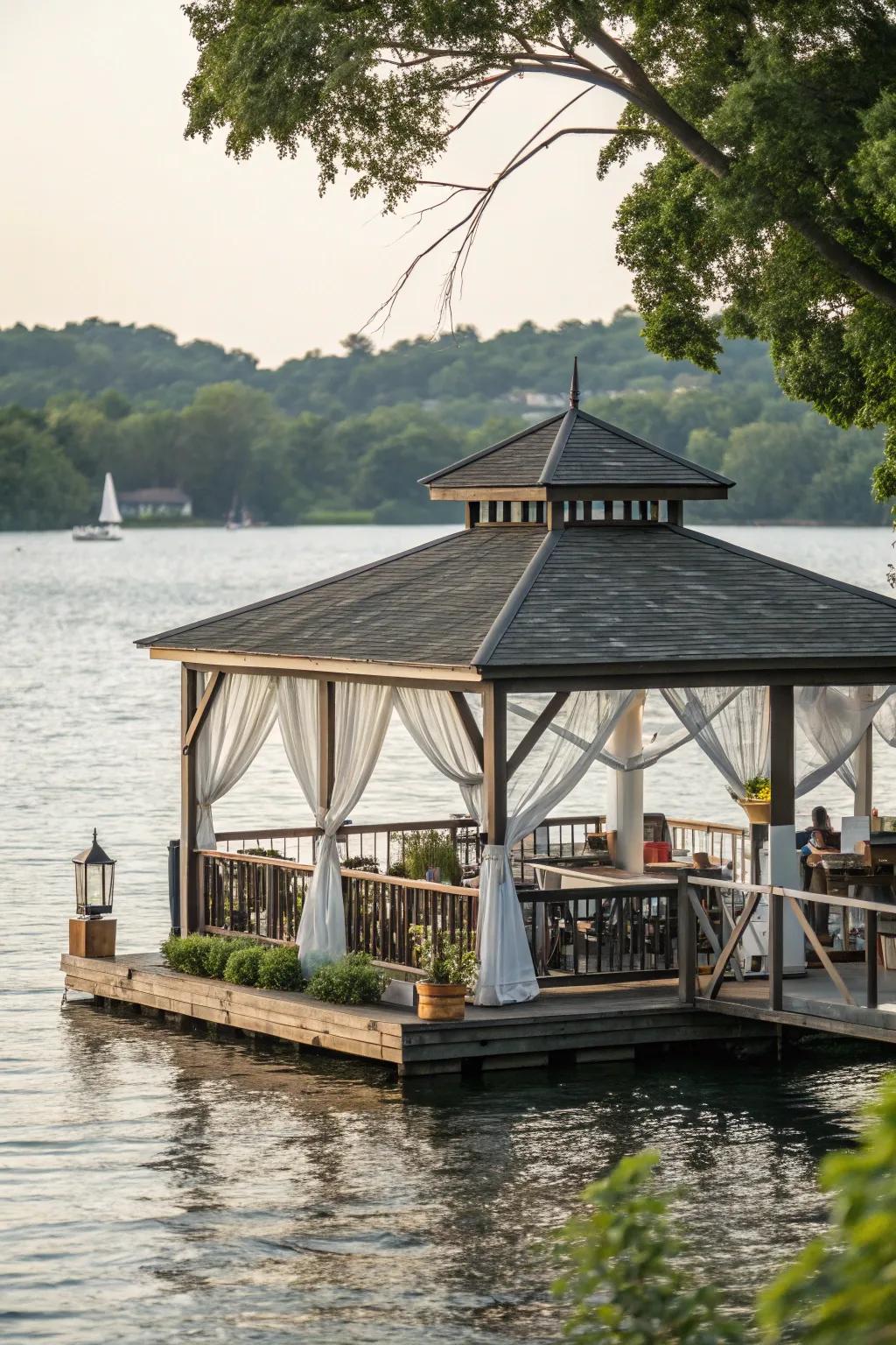 Flexible spaces allow your gazebo to serve as a dining area, lounge, or yoga retreat.