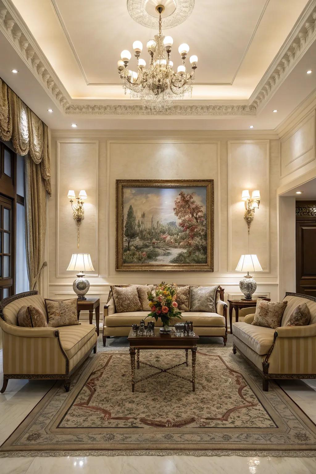 Artwork operates as a captivating point of interest, adding personality and style.