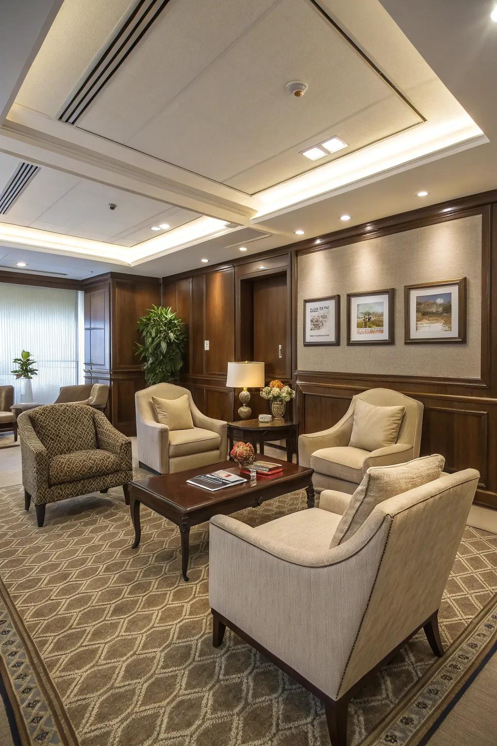 A plush seating area perfect for informal meetings.