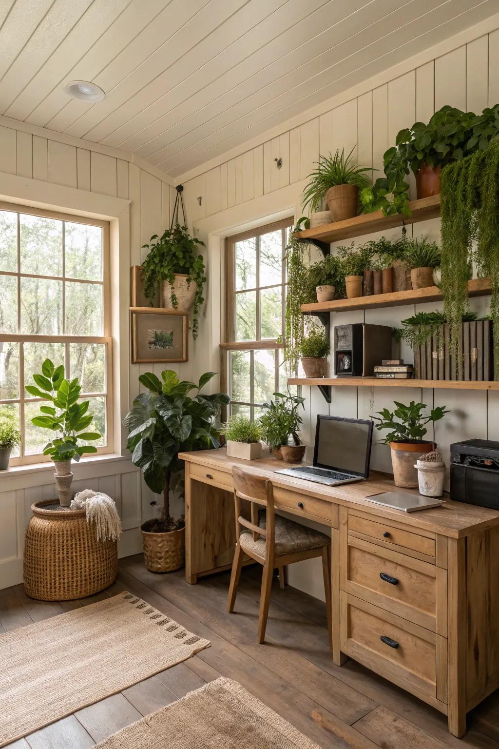 Lush botanicals infuse life and vibrancy into your office.