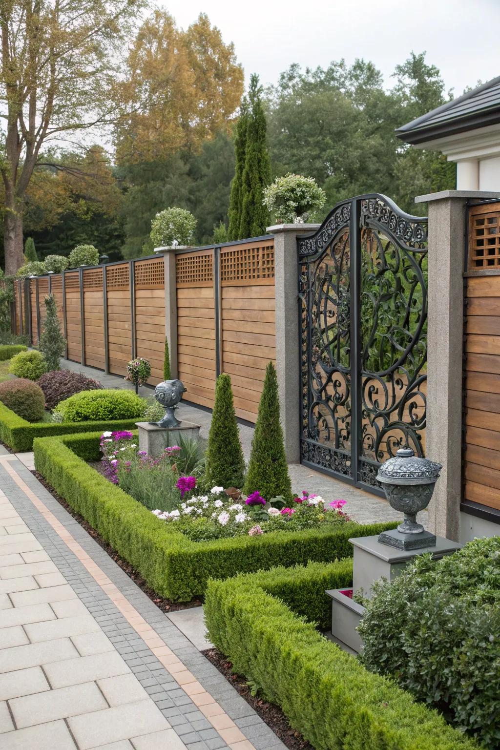 A stylish and resilient timber and alloy fence.