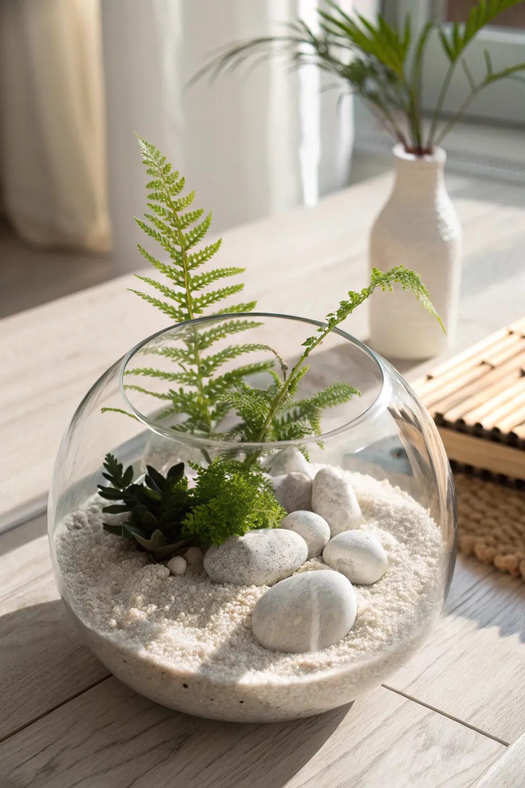 Find your inner peace with a Zen Garden Terrarium – a perfect blend of nature and simplicity.