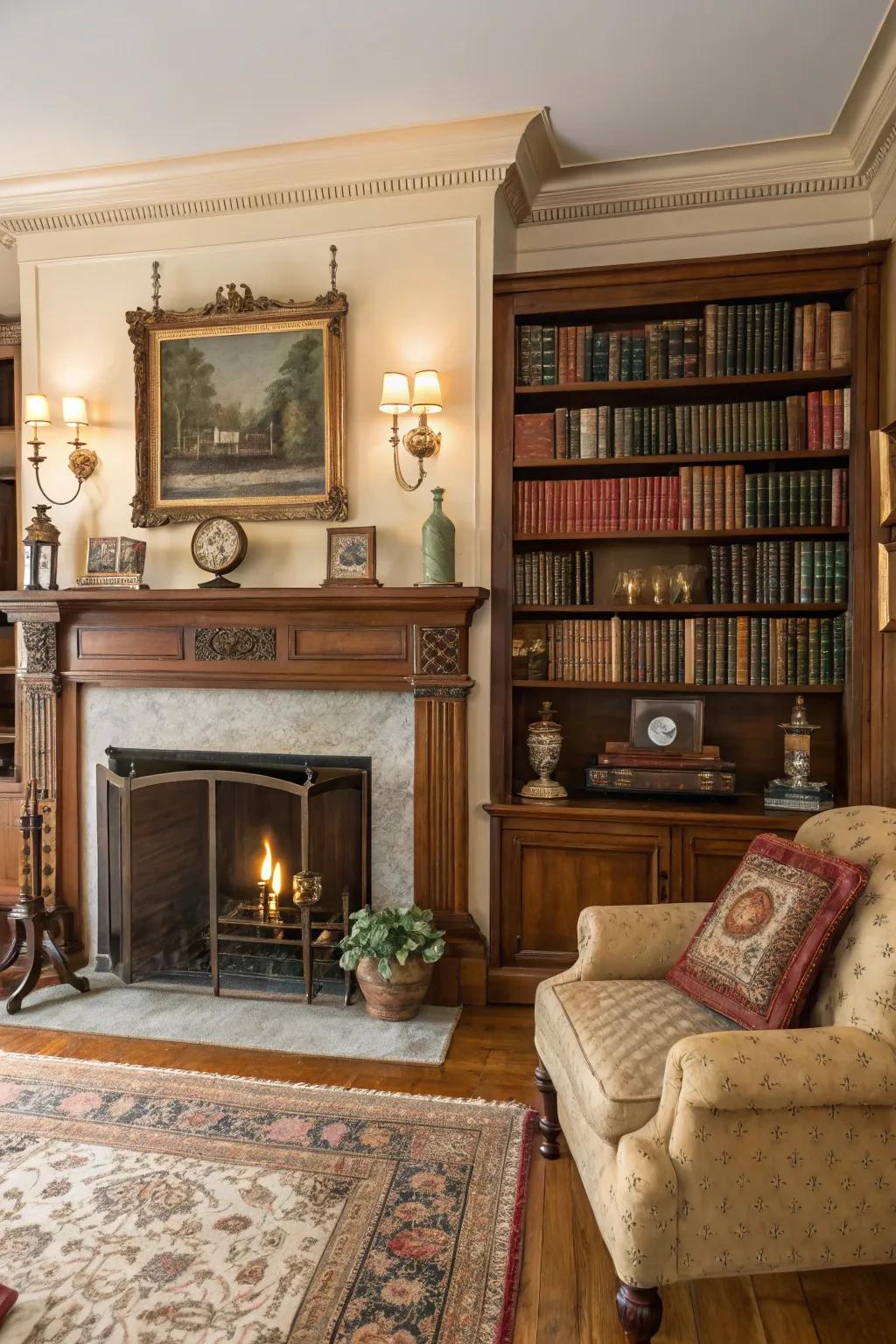 Antique inserts bring a sense of timeless elegance.