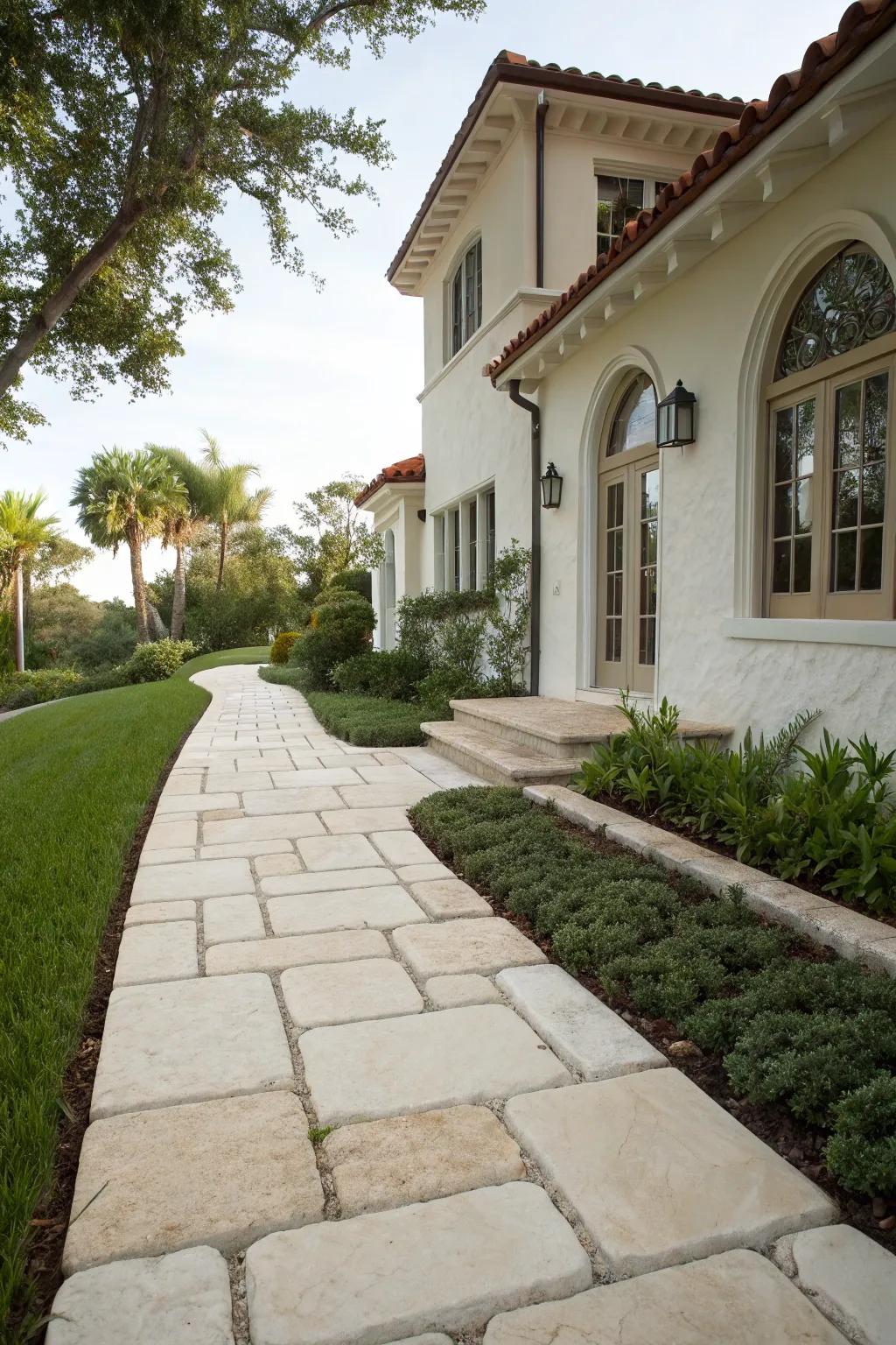 Limestone pavers give a bright and adaptable option for any home.