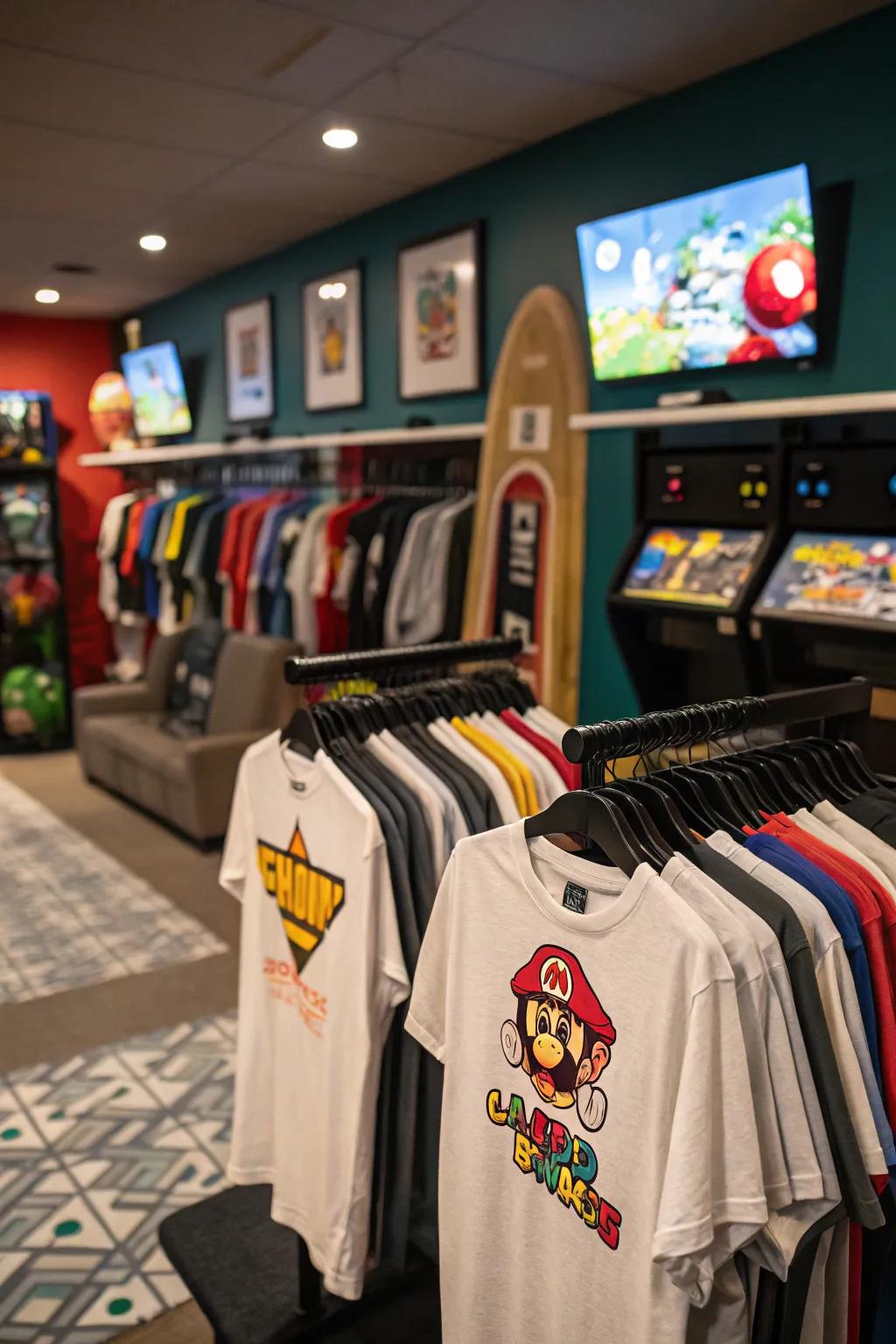 Express your gamer identity with stylish apparel.