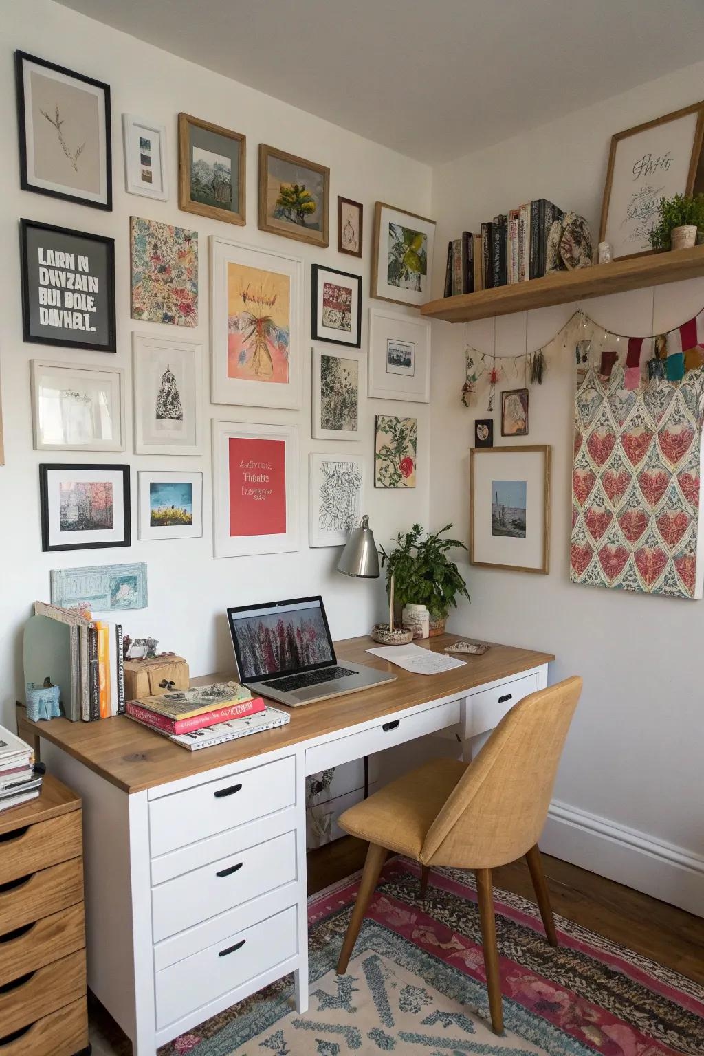 Art and personal decor make your home office a reflection of your style.